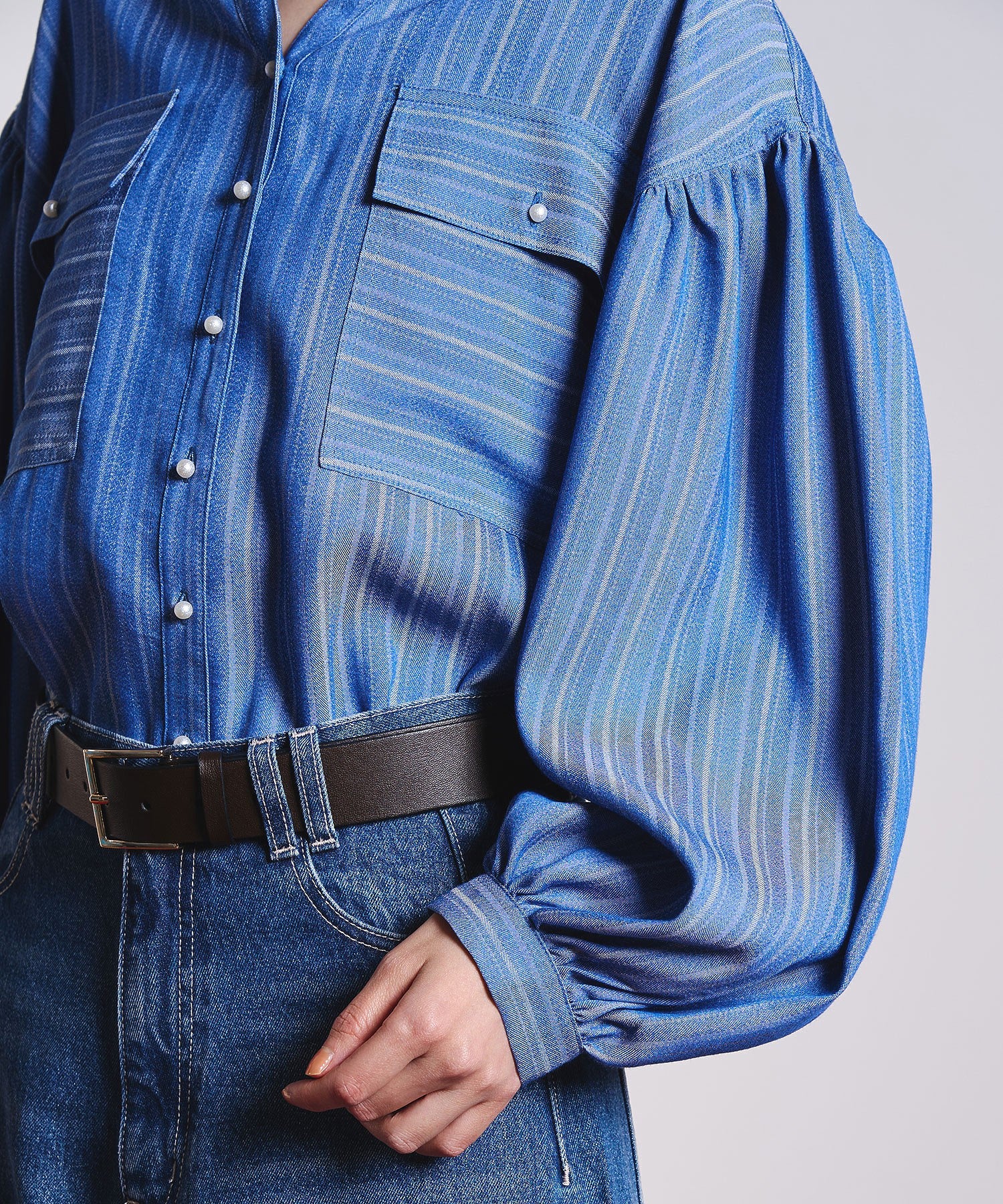 GENE HEAVENS/COTTON PEARL BUTTON SHIRT