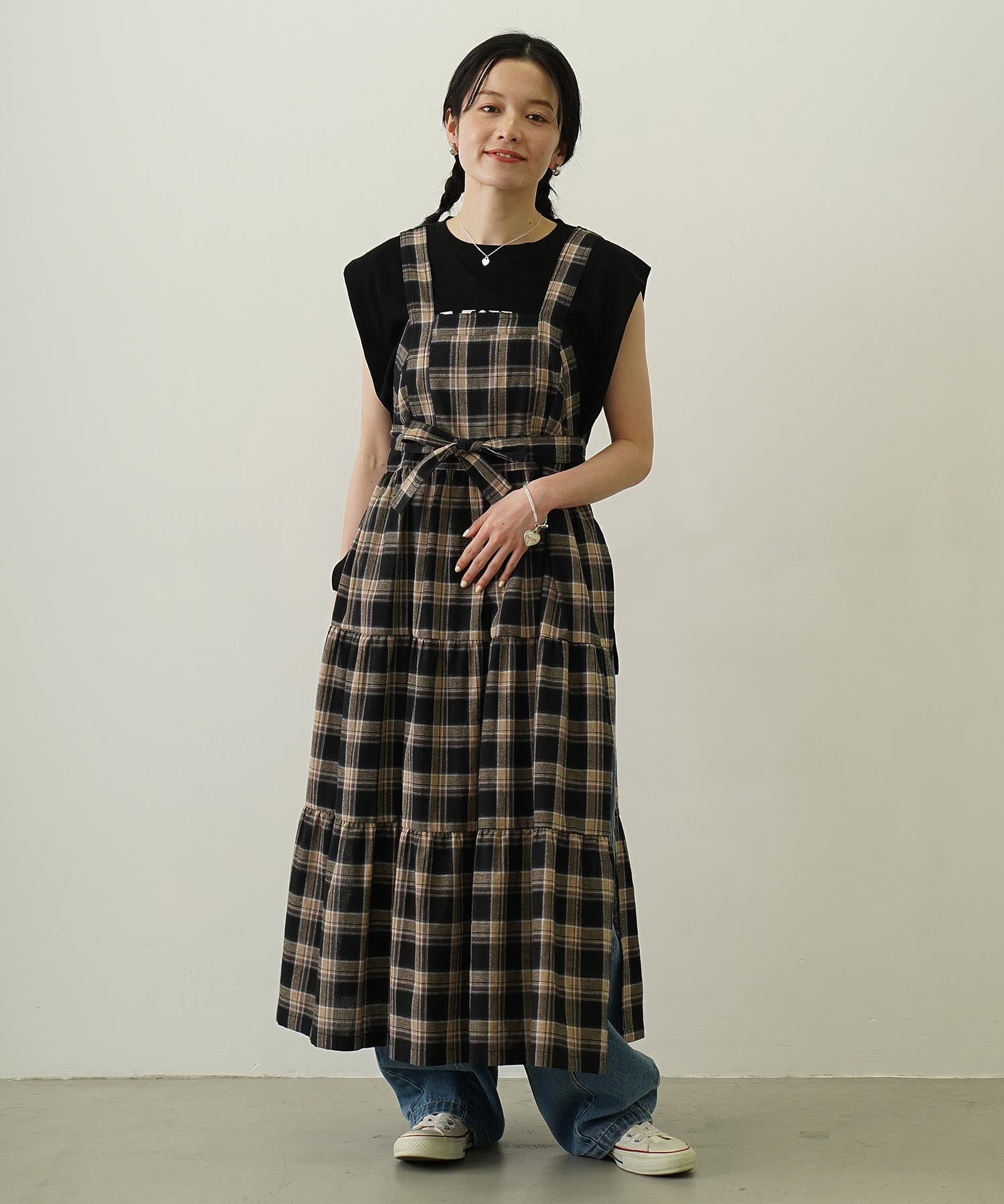 APRON TIERED DRESS