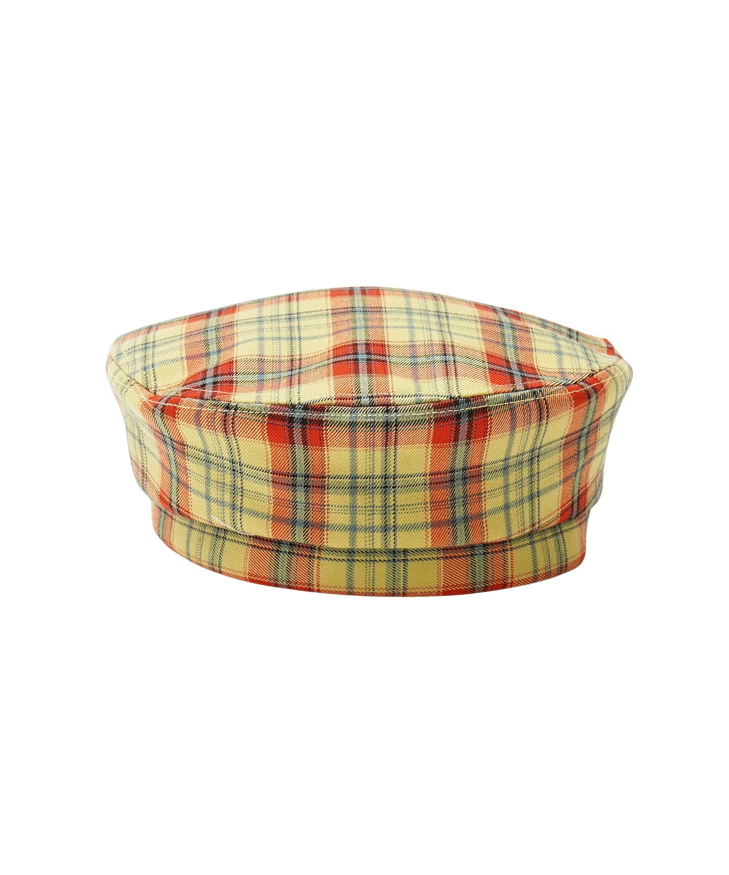 LOGO PLAID BERET