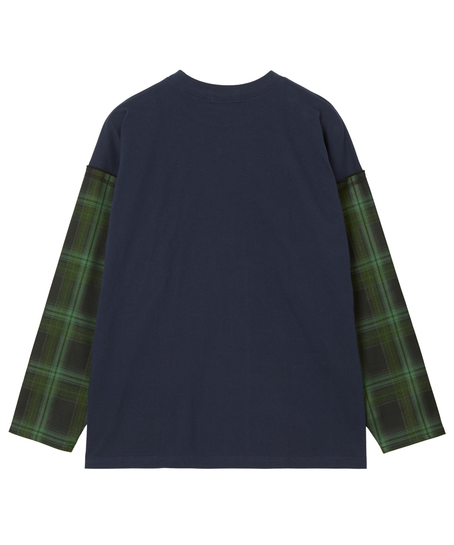 PLAID SLEEVES L/S TOP