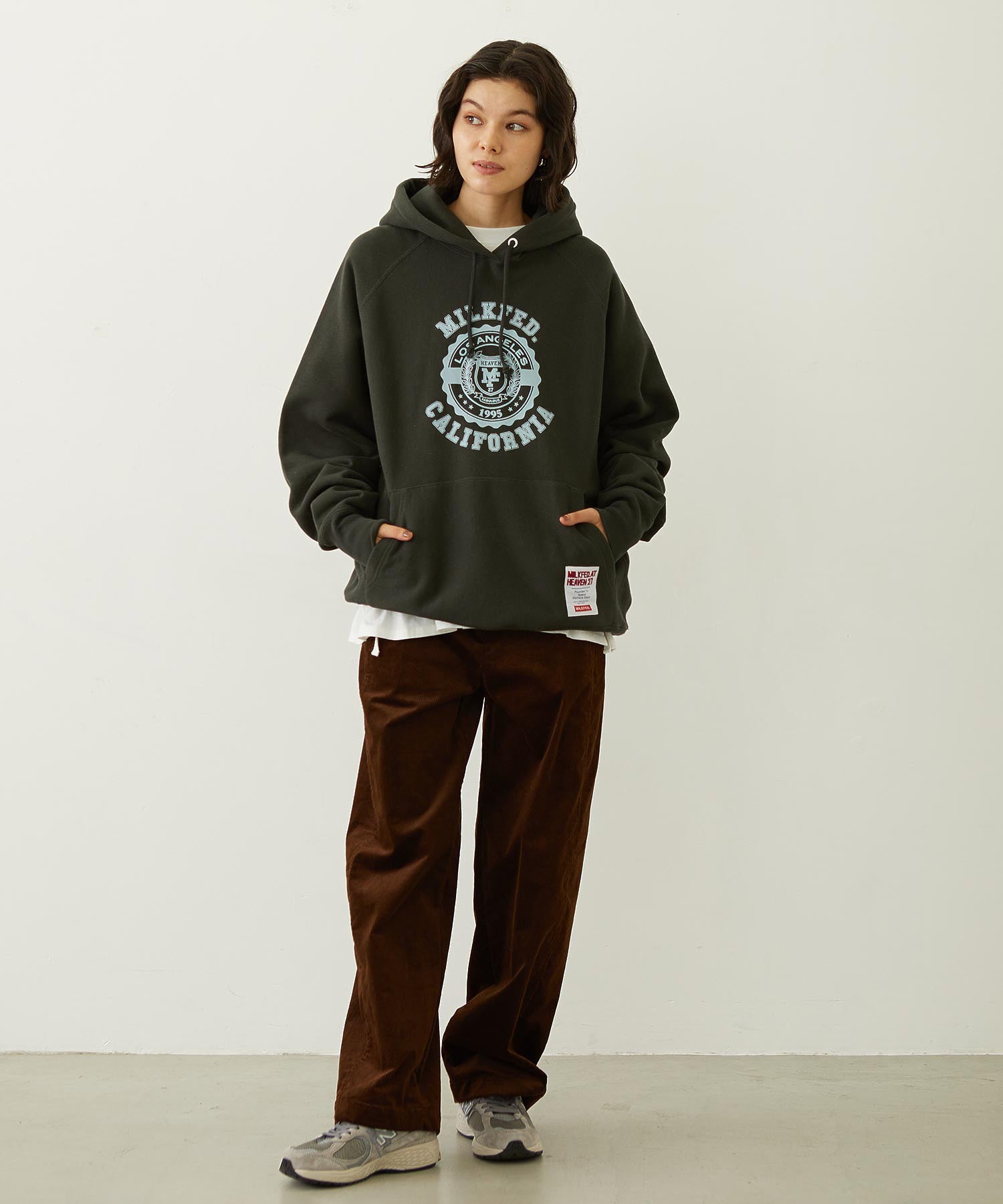 MILKFED. × CHAMPION COLLEGE LOGO SWEAT HOODIE