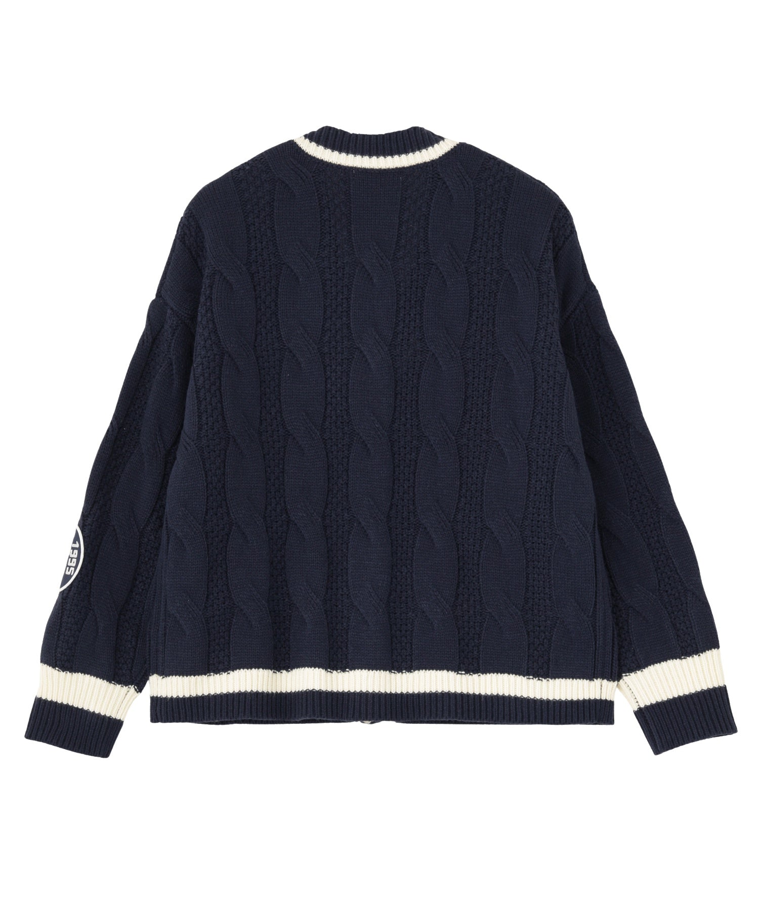 CRICKET KNIT PATCH CARDIGAN