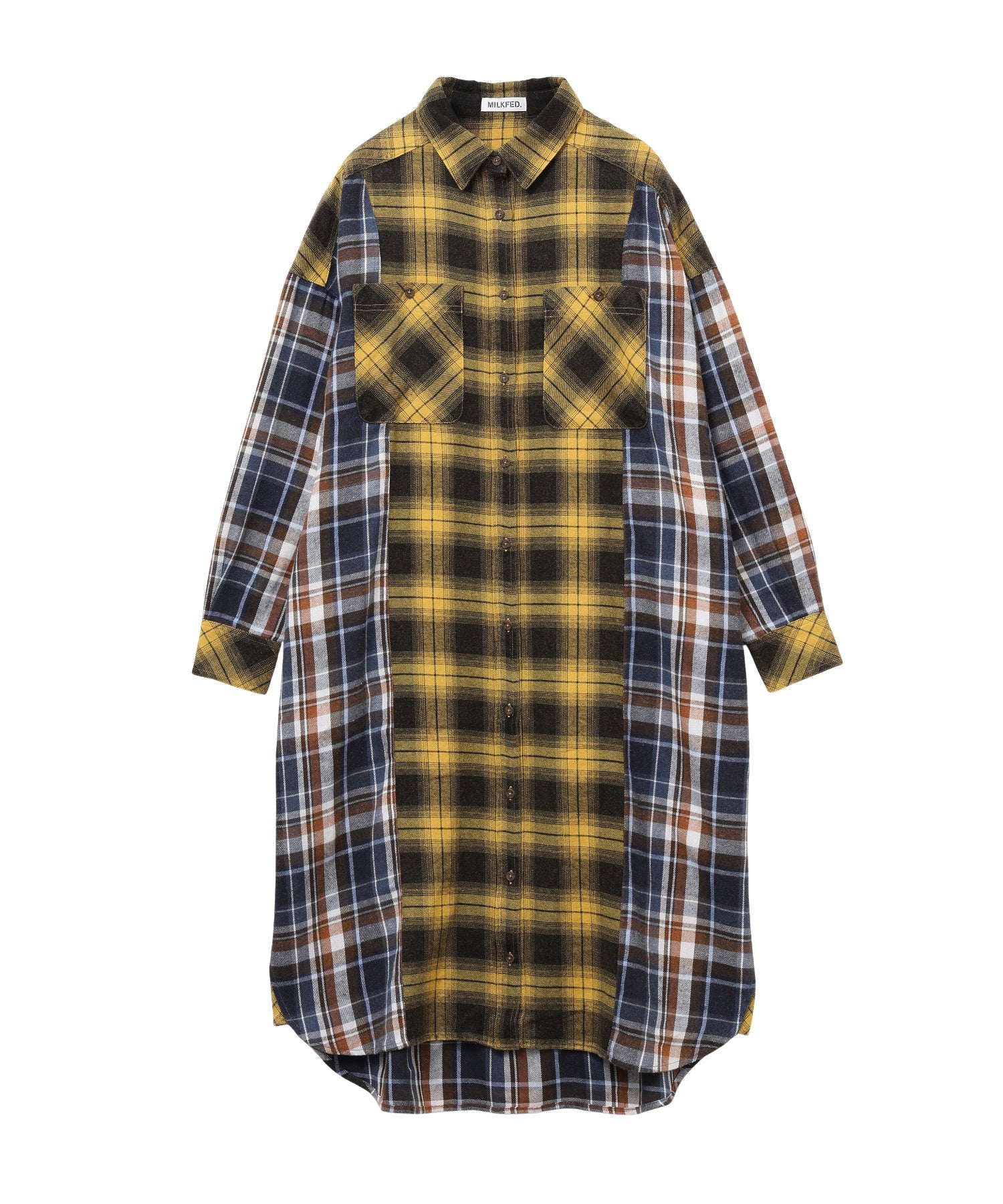 WASHED PANEL SHIRT DRESS