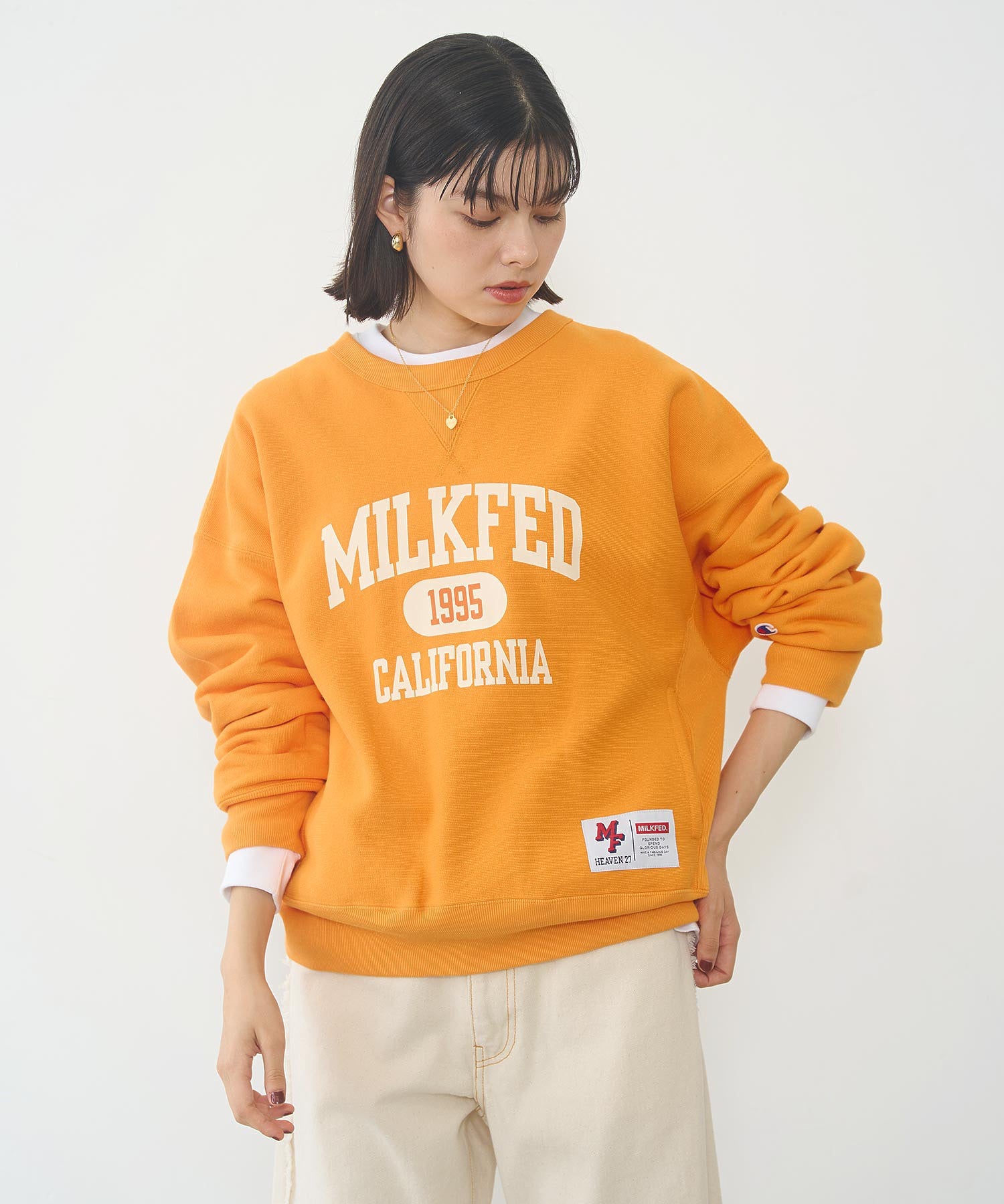 MILKFED.×CHAMPION SWEAT TOP