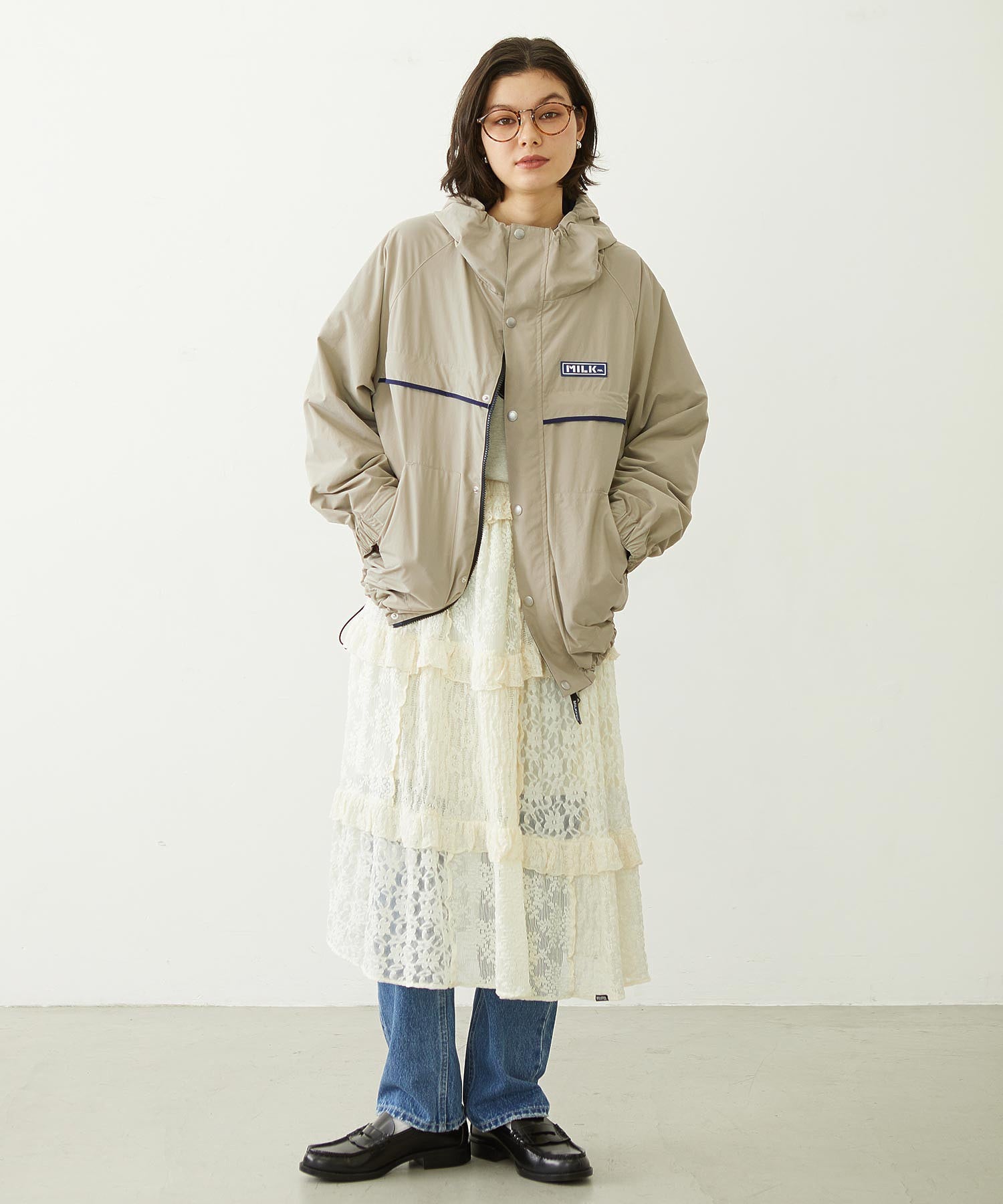 LACE FRILL DIRNDL SKIRT