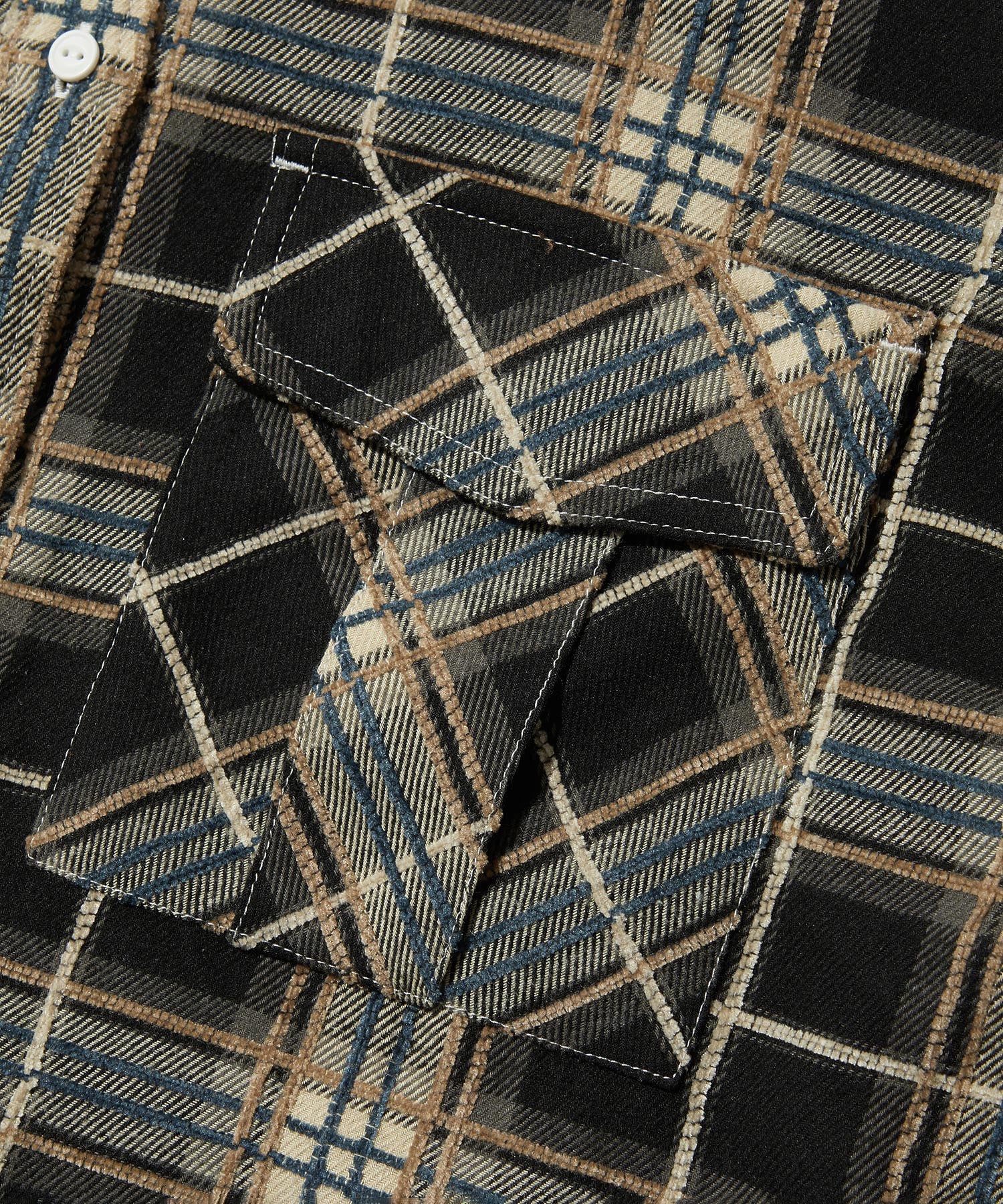 LOGO PLAID SHIRT DRESS