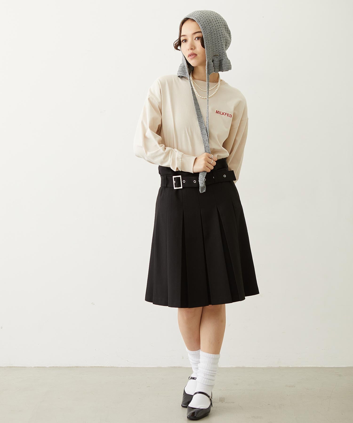 FRILL KNIT BONNET