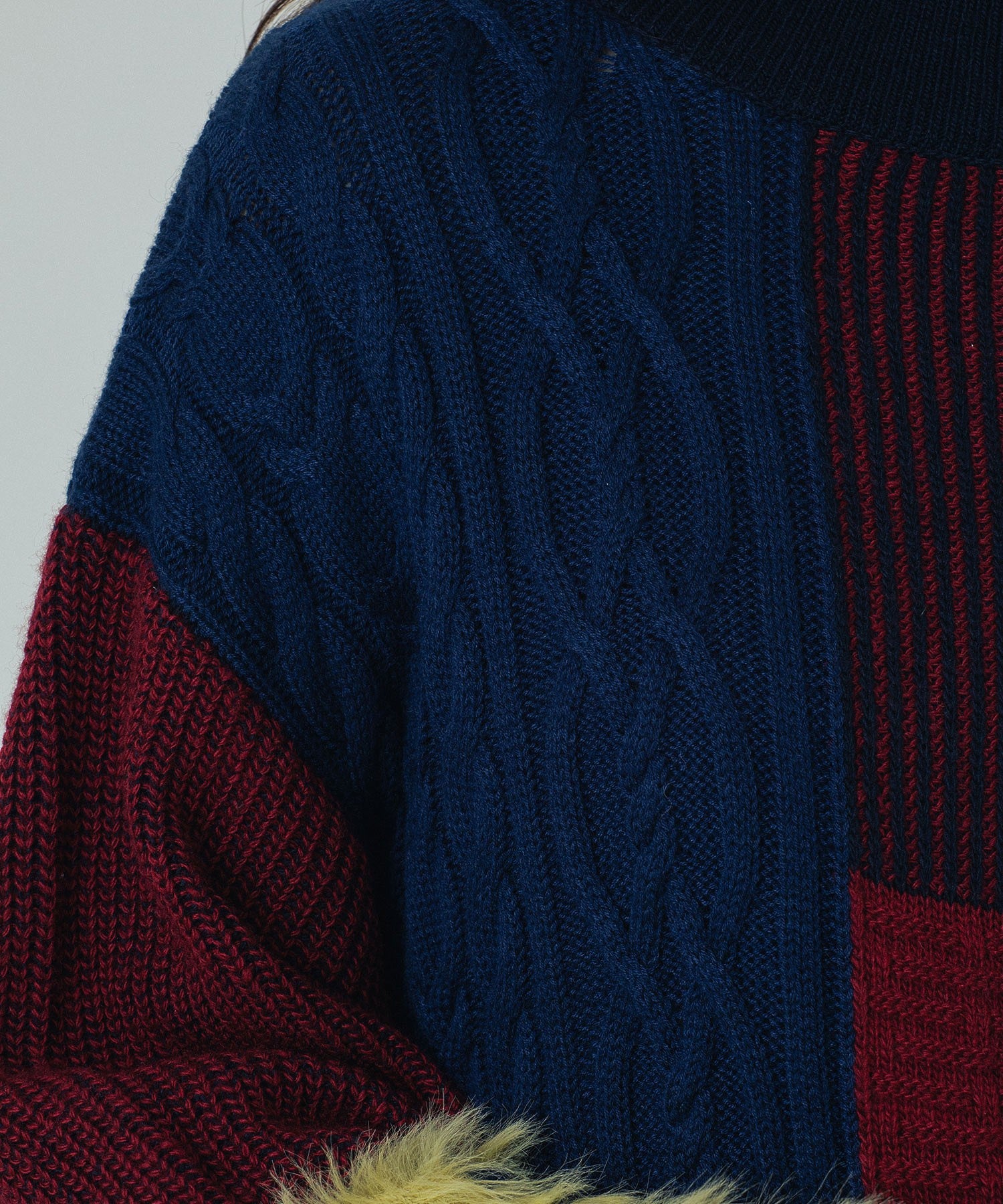 PATCHWORK KNIT TOP