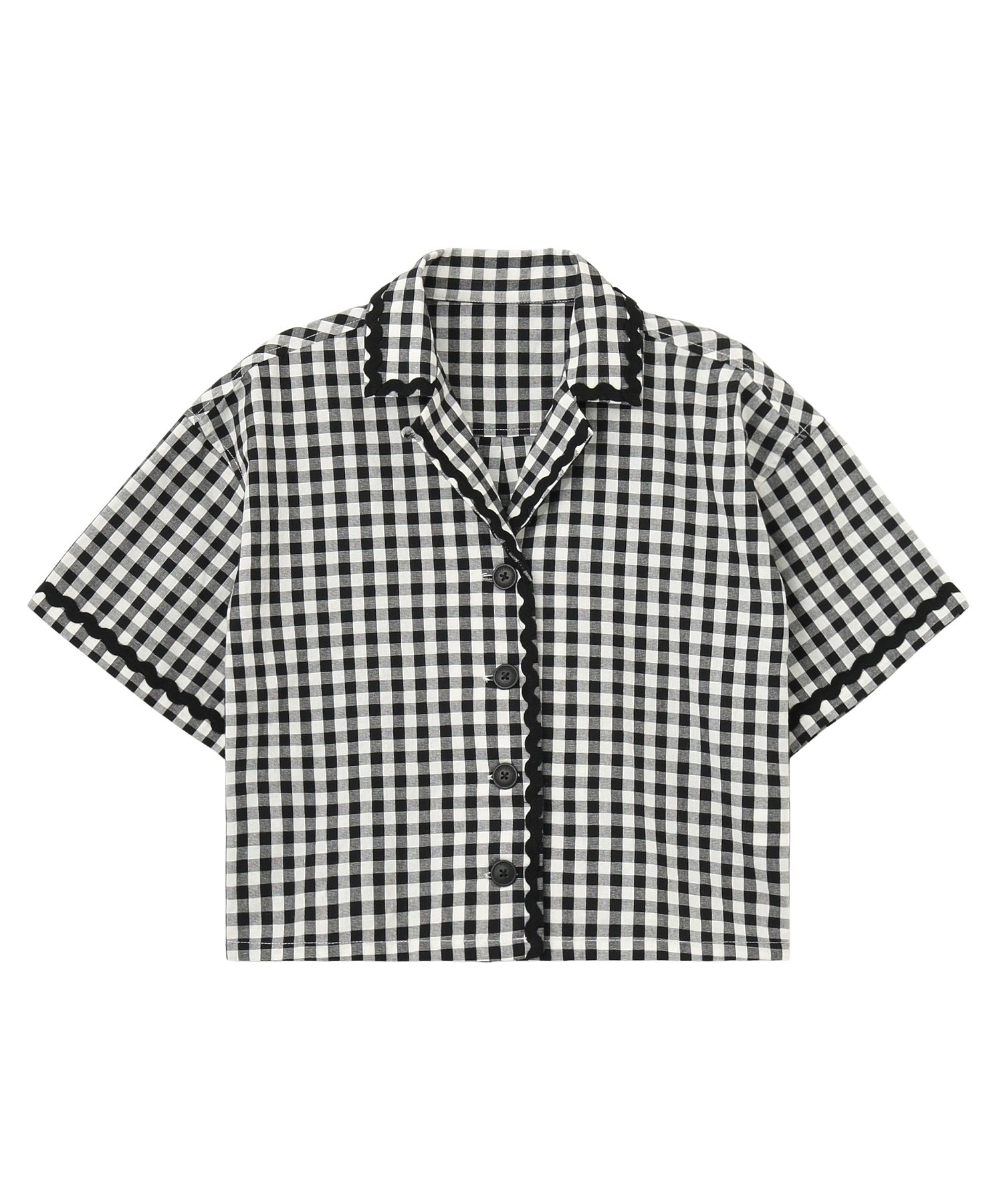 TRIMMED GINGHAM CHECK SHIRT