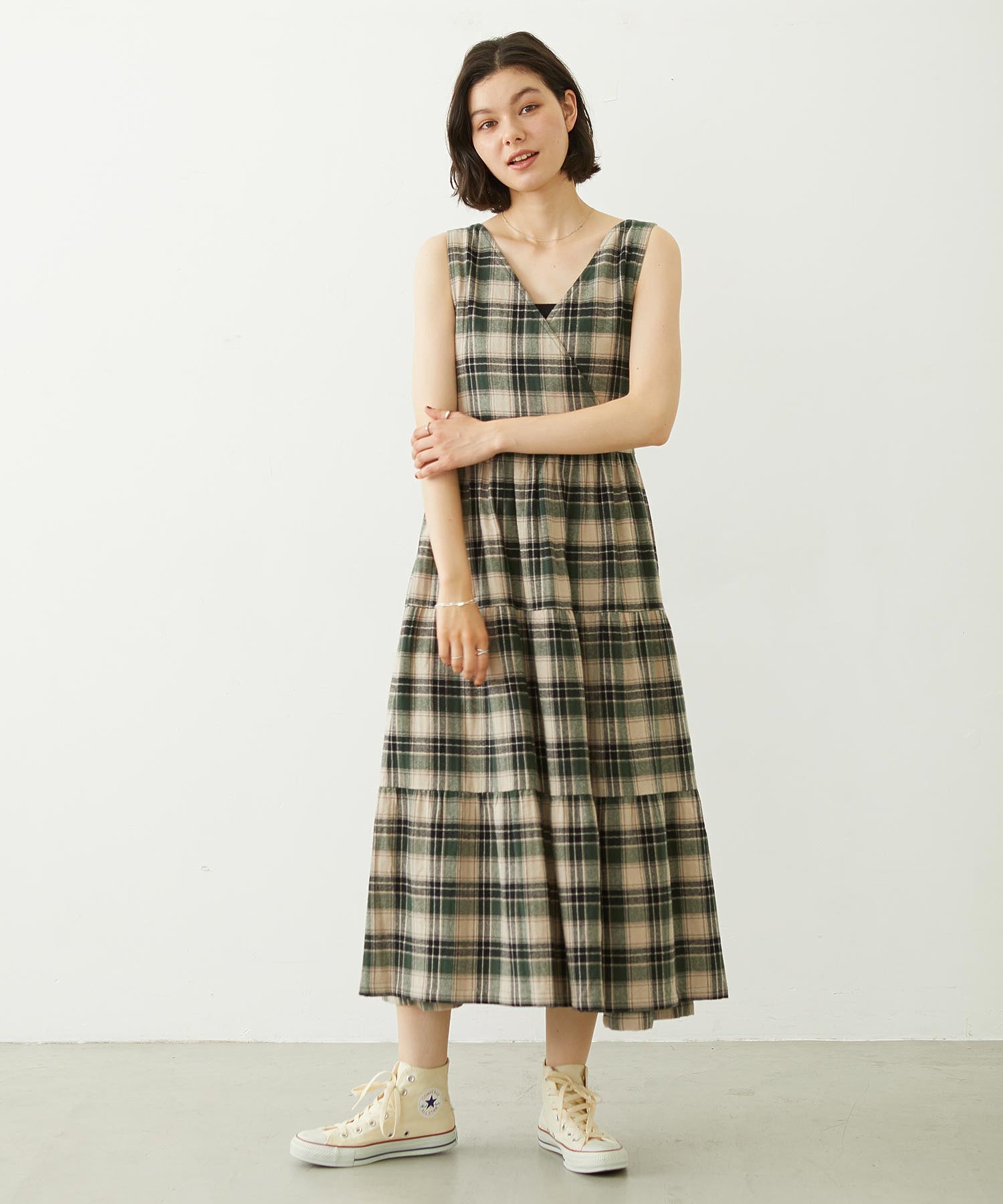 APRON TIERED DRESS