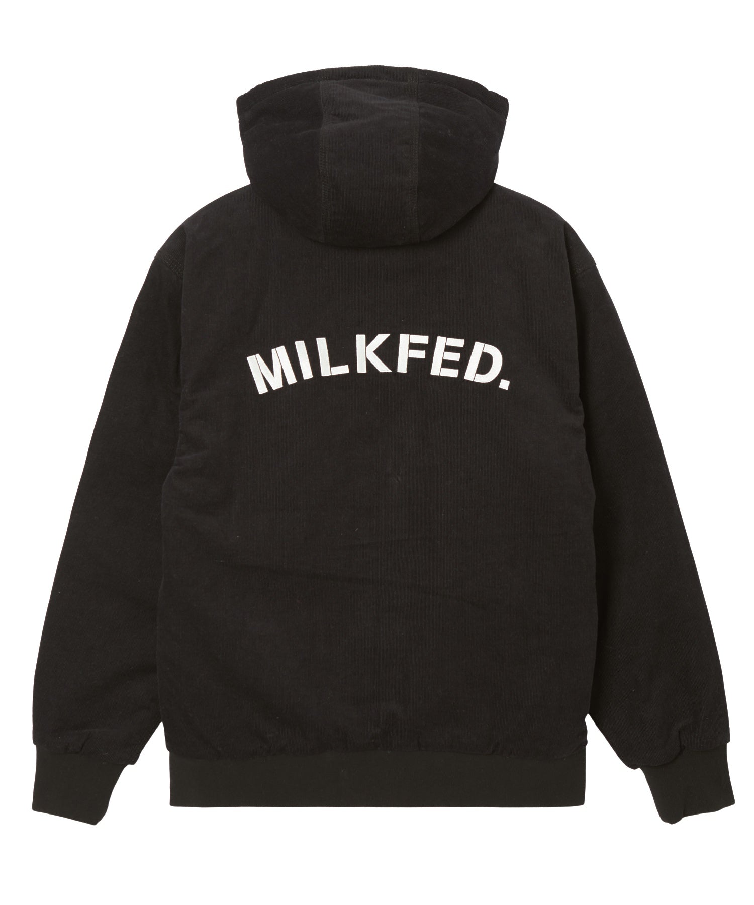 LOGO EMBROIDERED CORDUROY HOODED JACKET