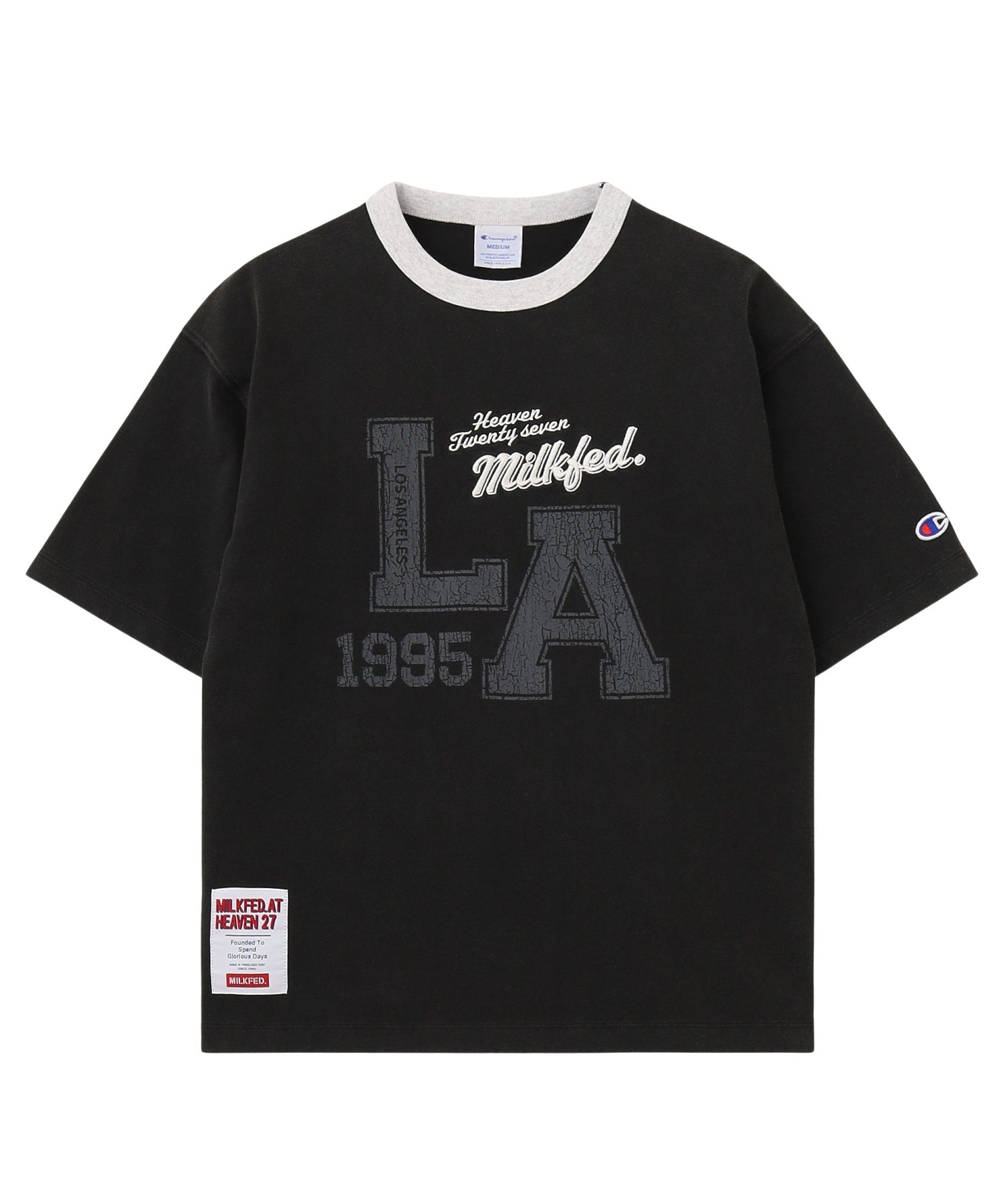 MILKFED.×CHAMPION LA LOGO S/S TEE