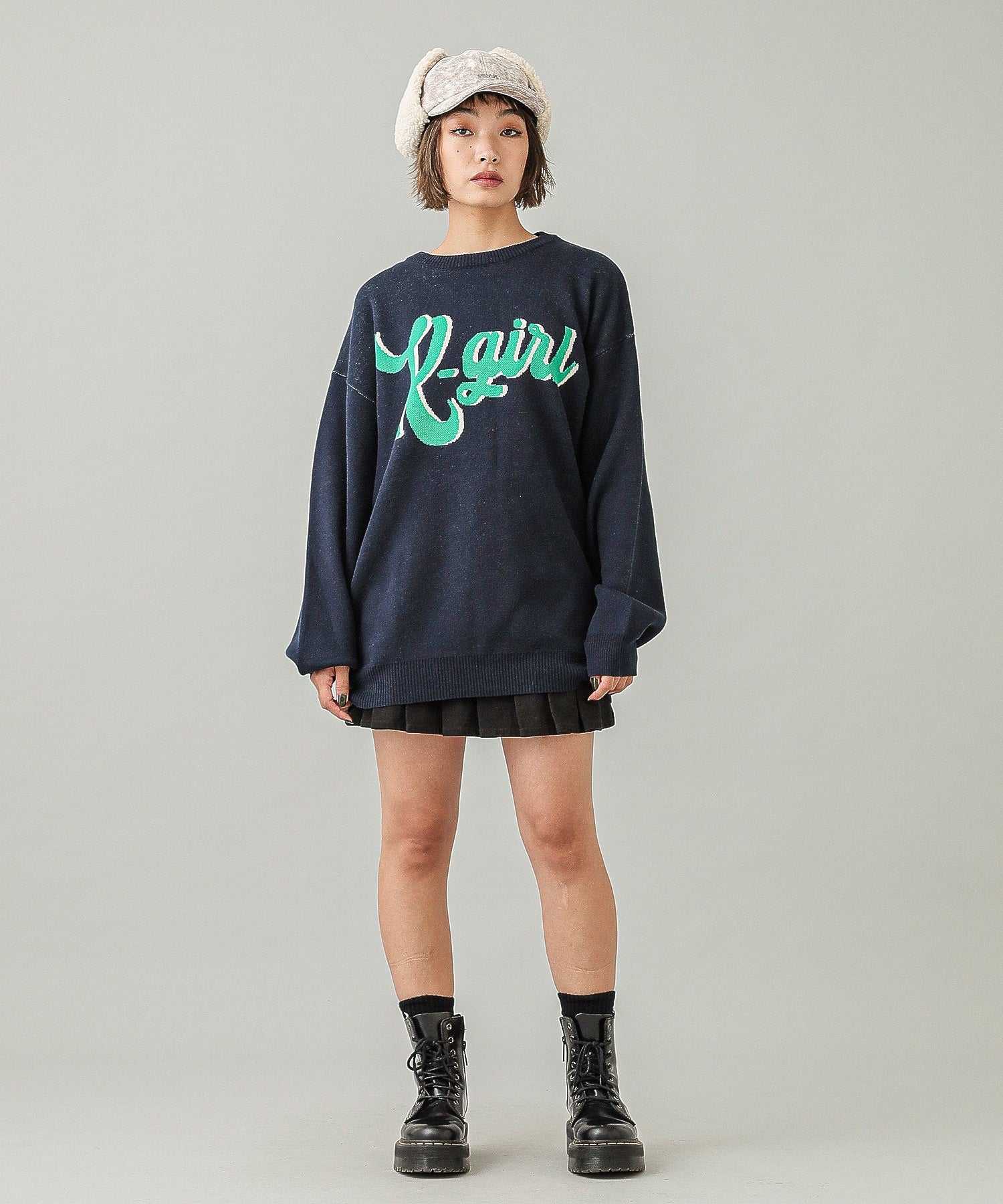 LOGO JACQUARD KNIT TOP