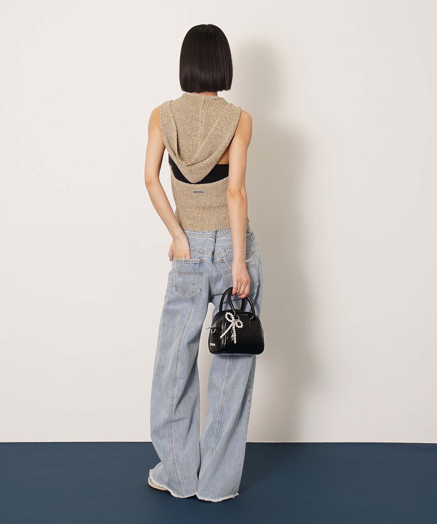 ＜人気アイテム再入荷＞バックオープンニットフーディー