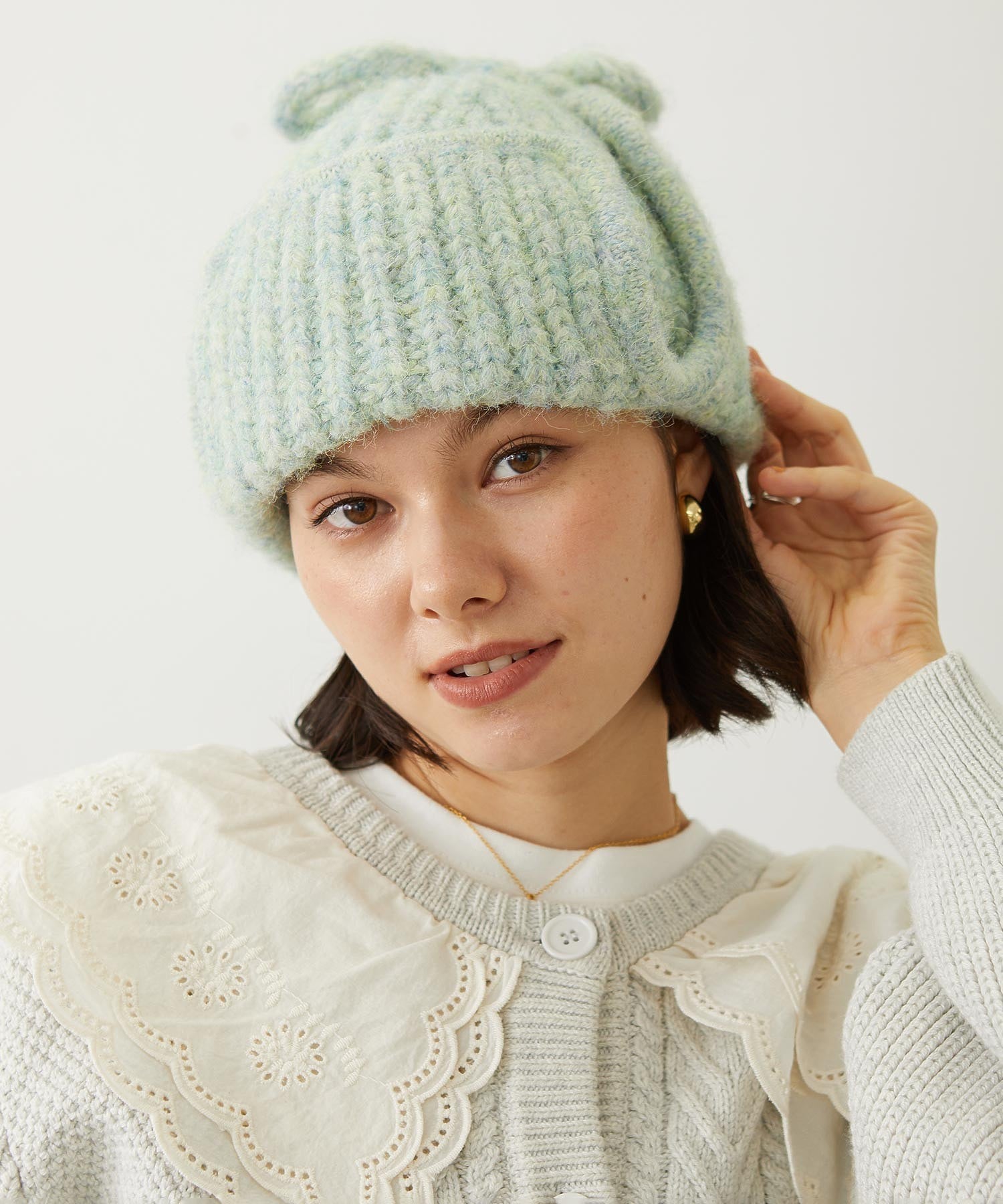 EAR FLAP KNIT CAP