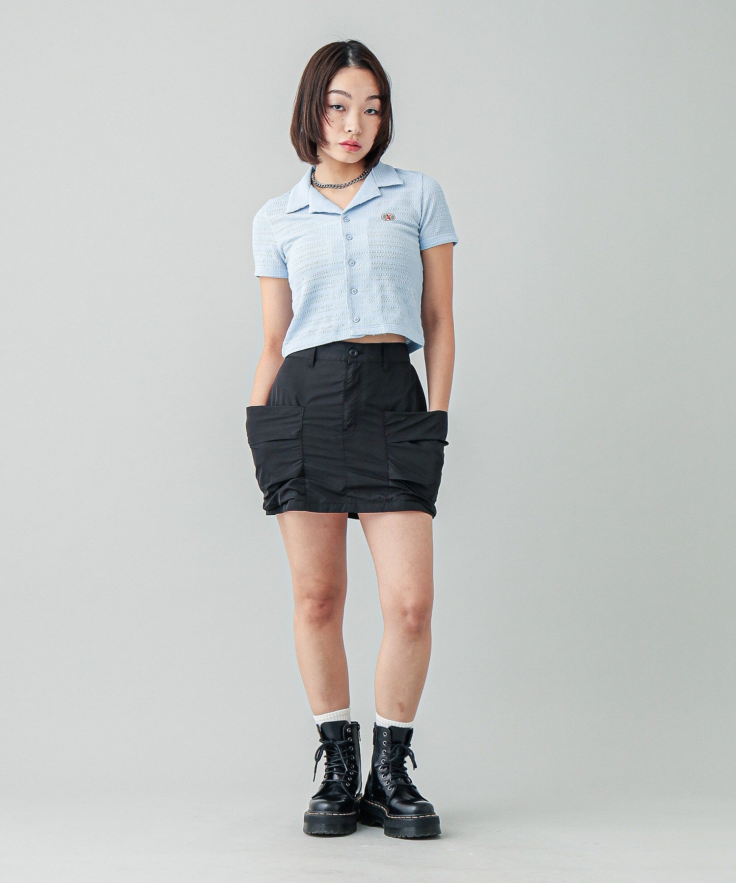 OPEN COLLAR COMPACT SHIRT