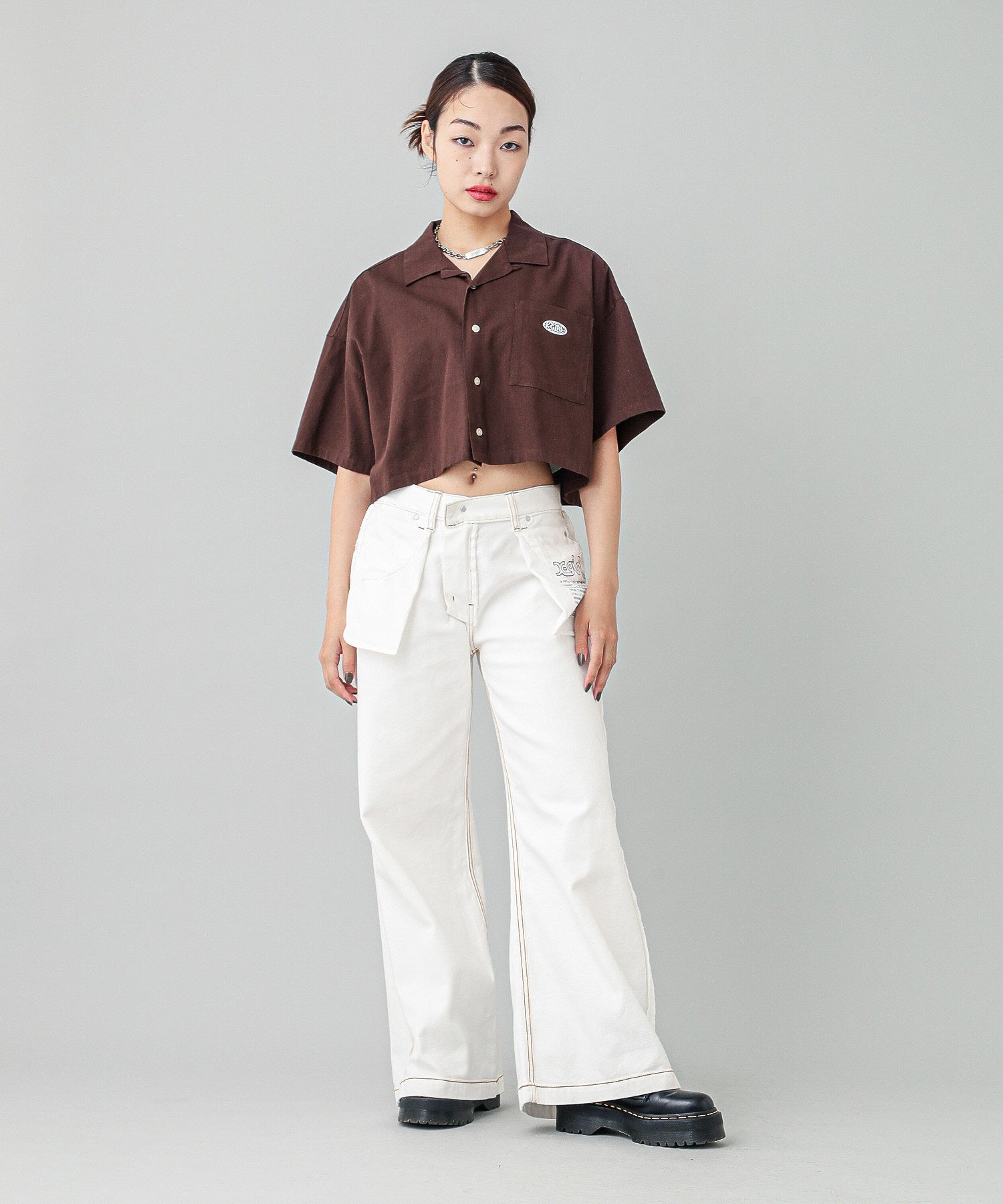 REVERSIBLE WIDE LEG PANTS