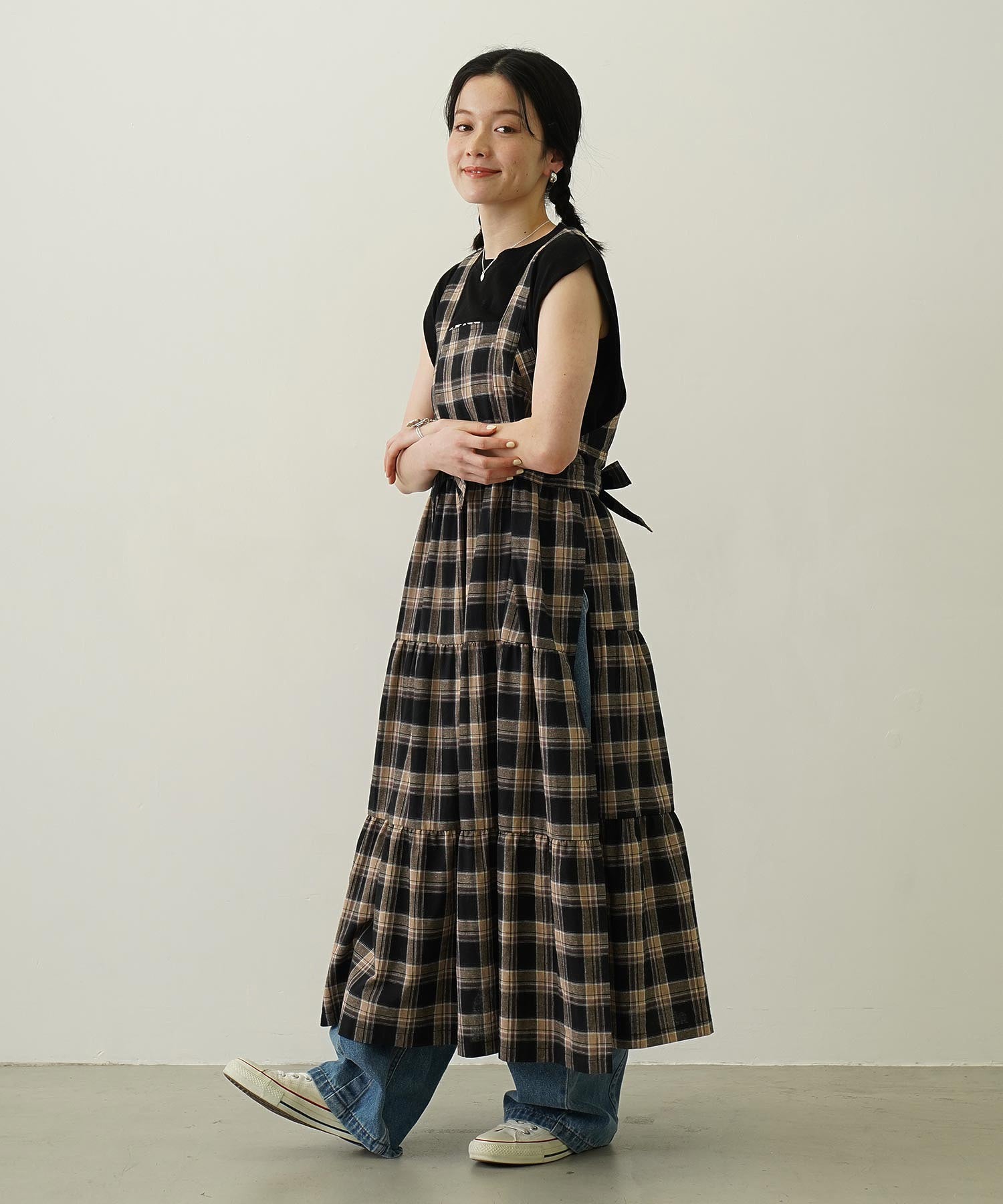 APRON TIERED DRESS