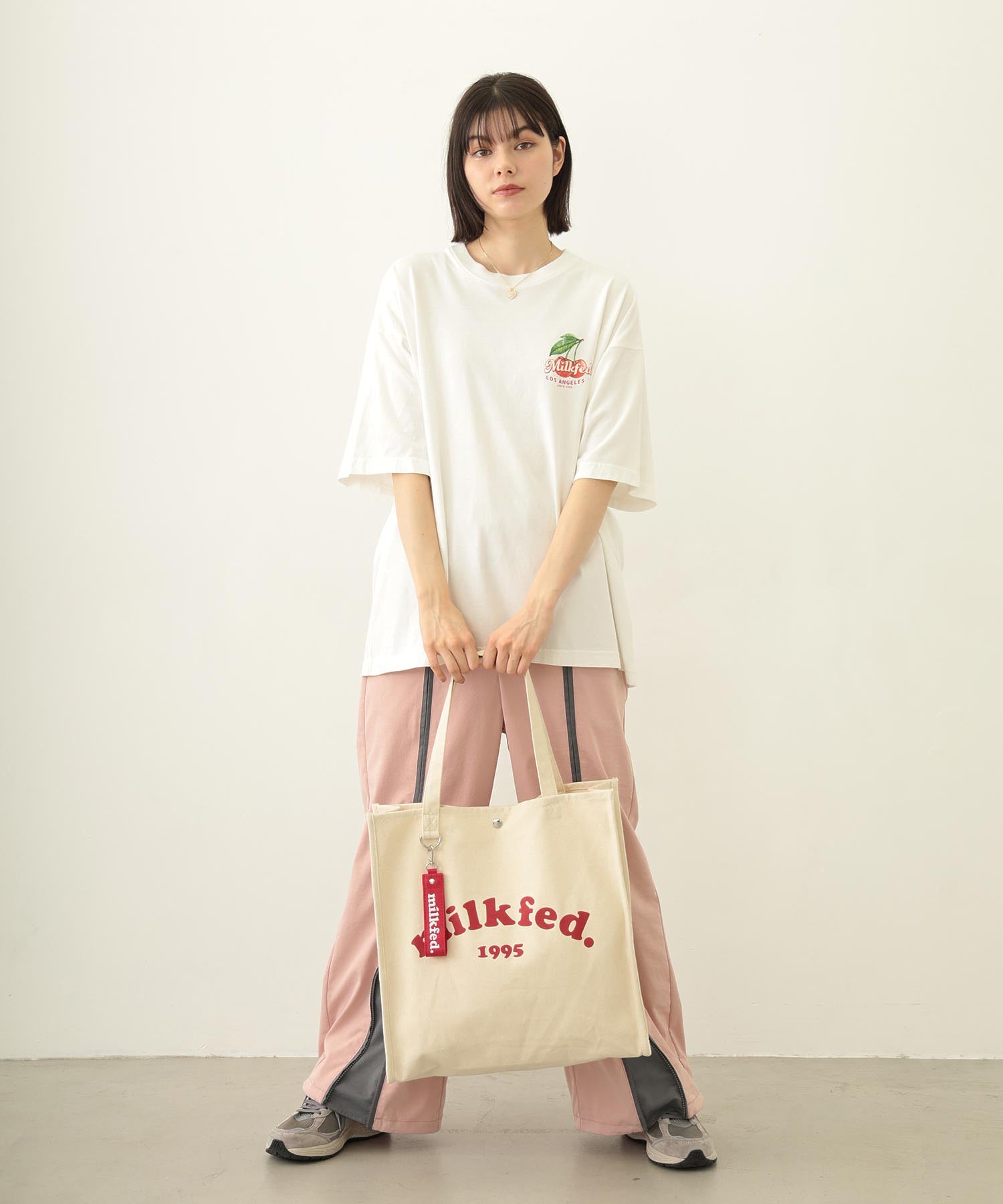 PIPING SQUARE TOTE COOPER LOGO MILKFED.