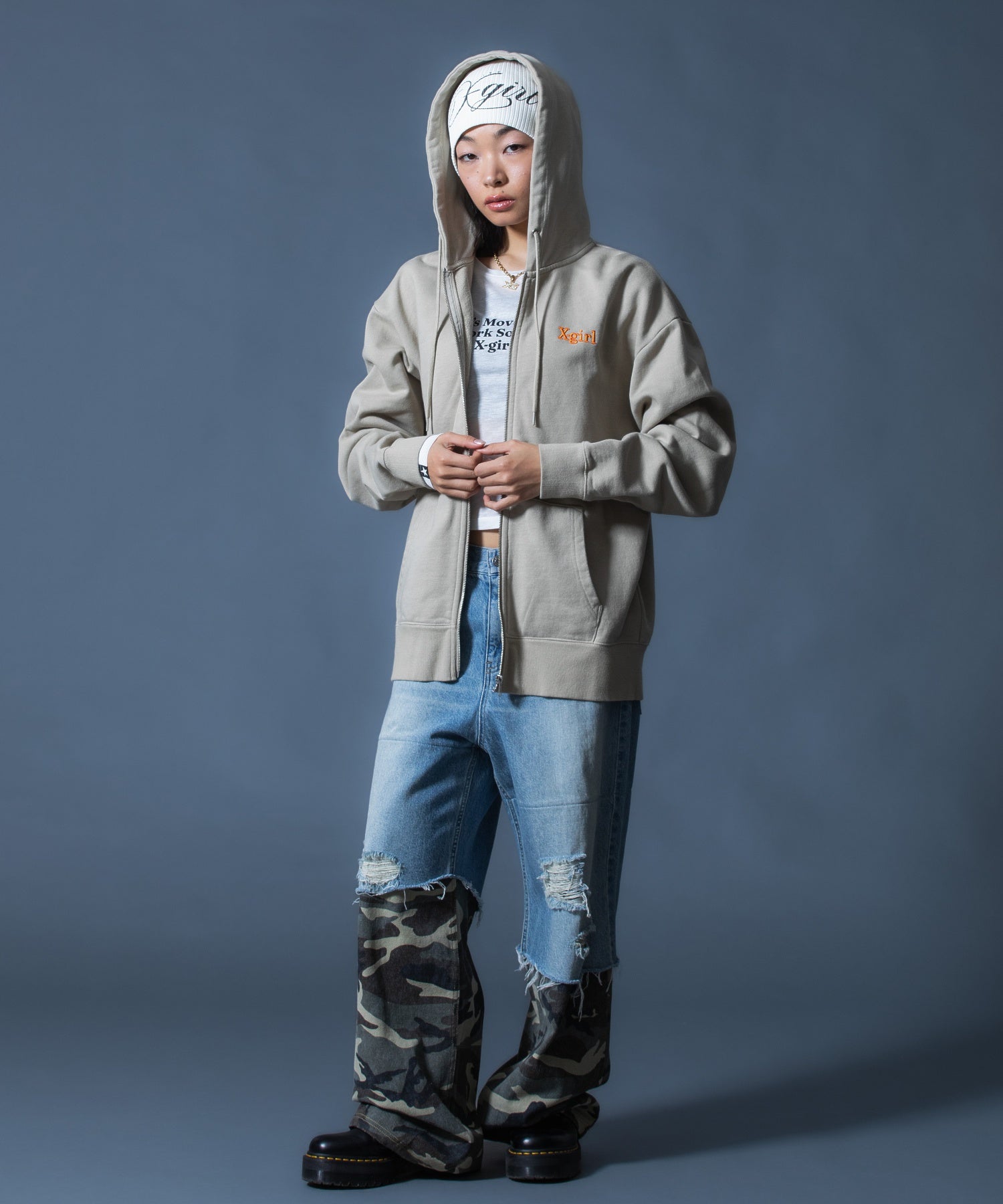 FADED CAMO LAYERED PANTS