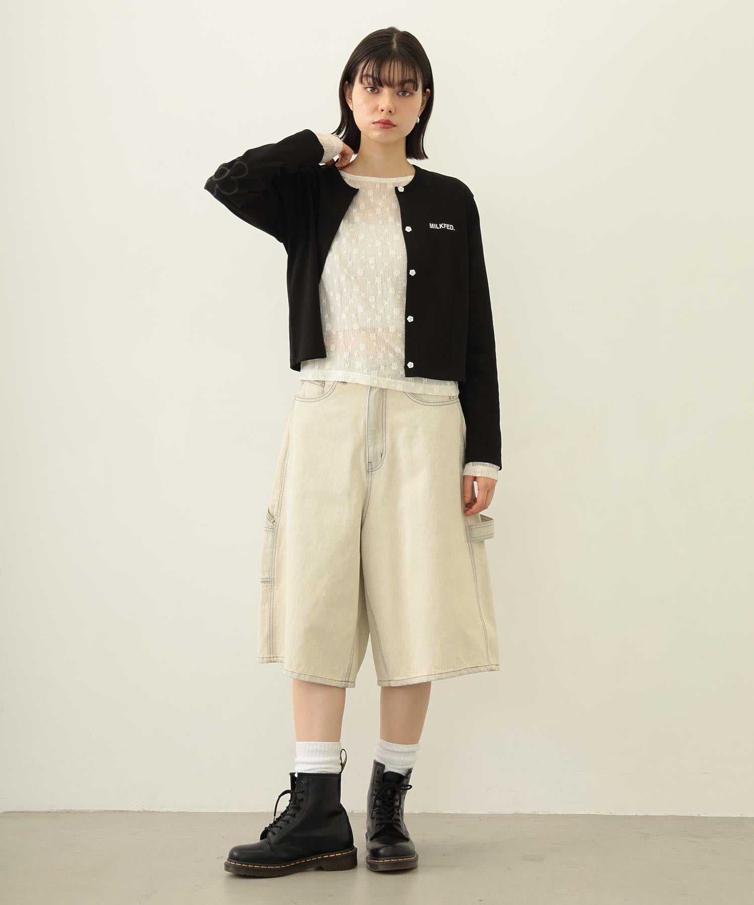 FLOWER ELBOW CARDIGAN