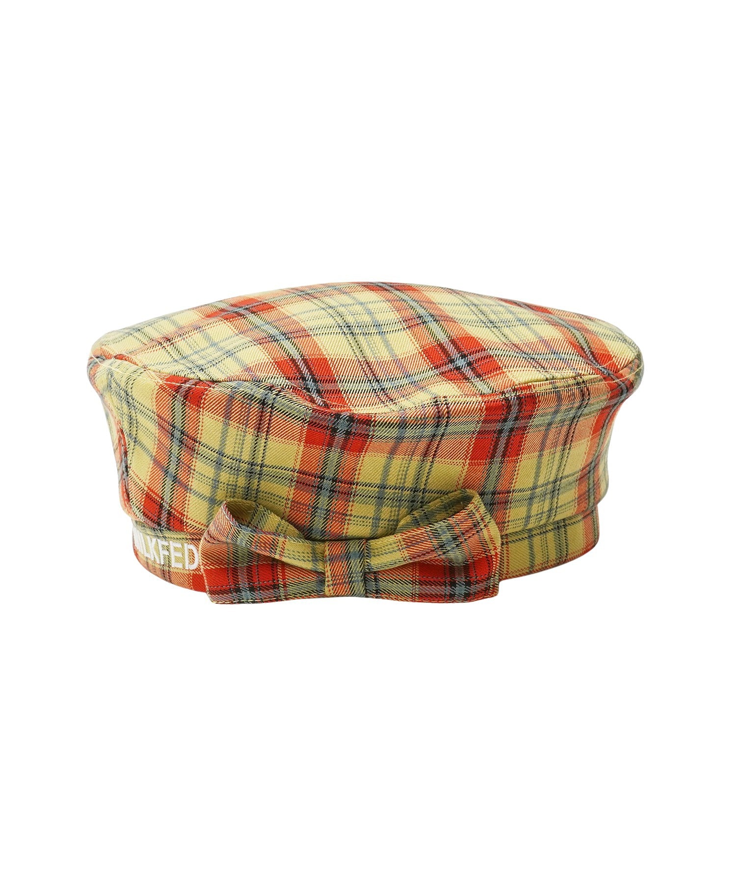 LOGO PLAID BERET