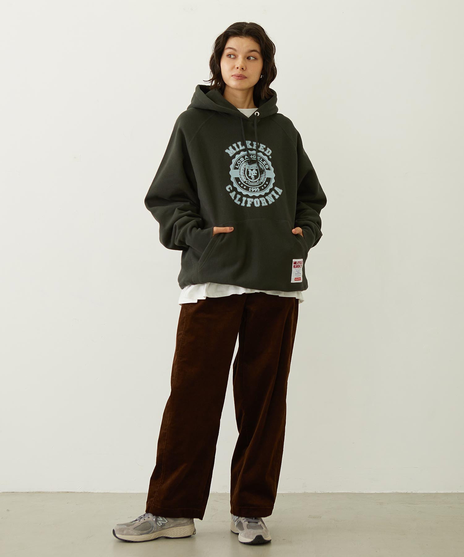 MILKFED. × CHAMPION COLLEGE LOGO SWEAT HOODIE