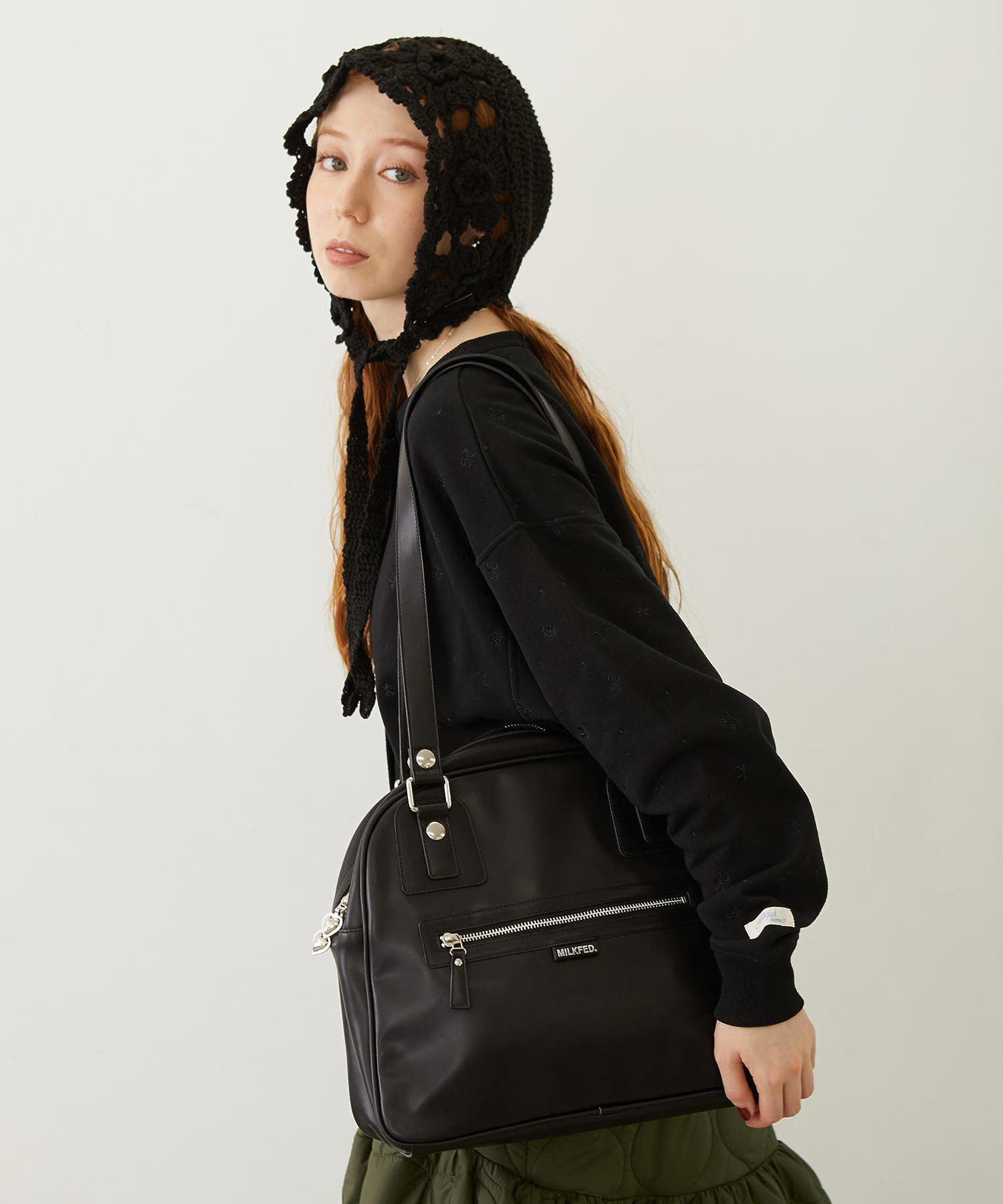 HEART CHARM BOSTON BAG