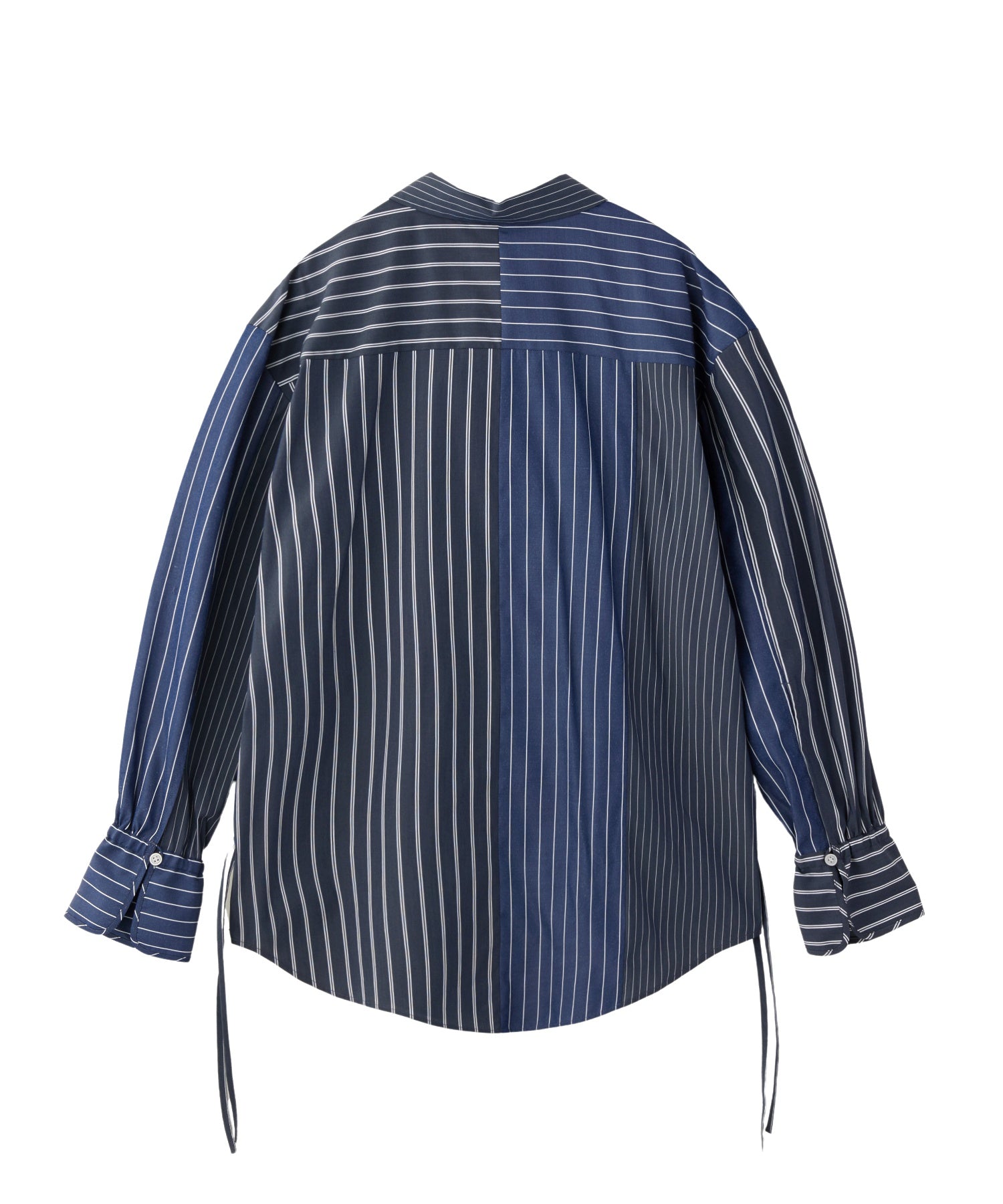 STRIPED SHIRRING SHIRT