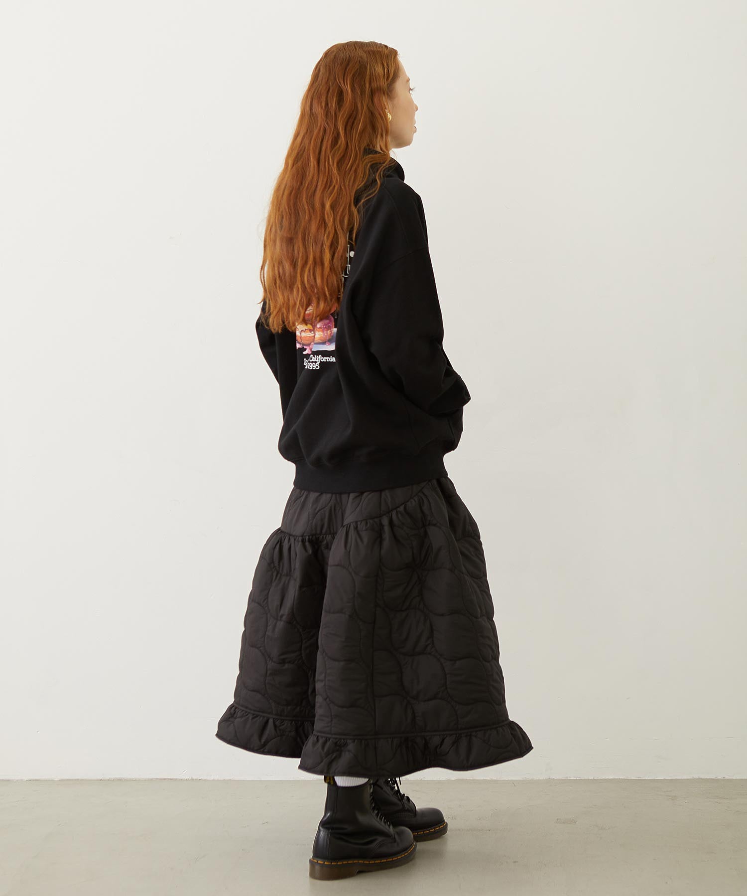 QUILTED FLARED SKIRT