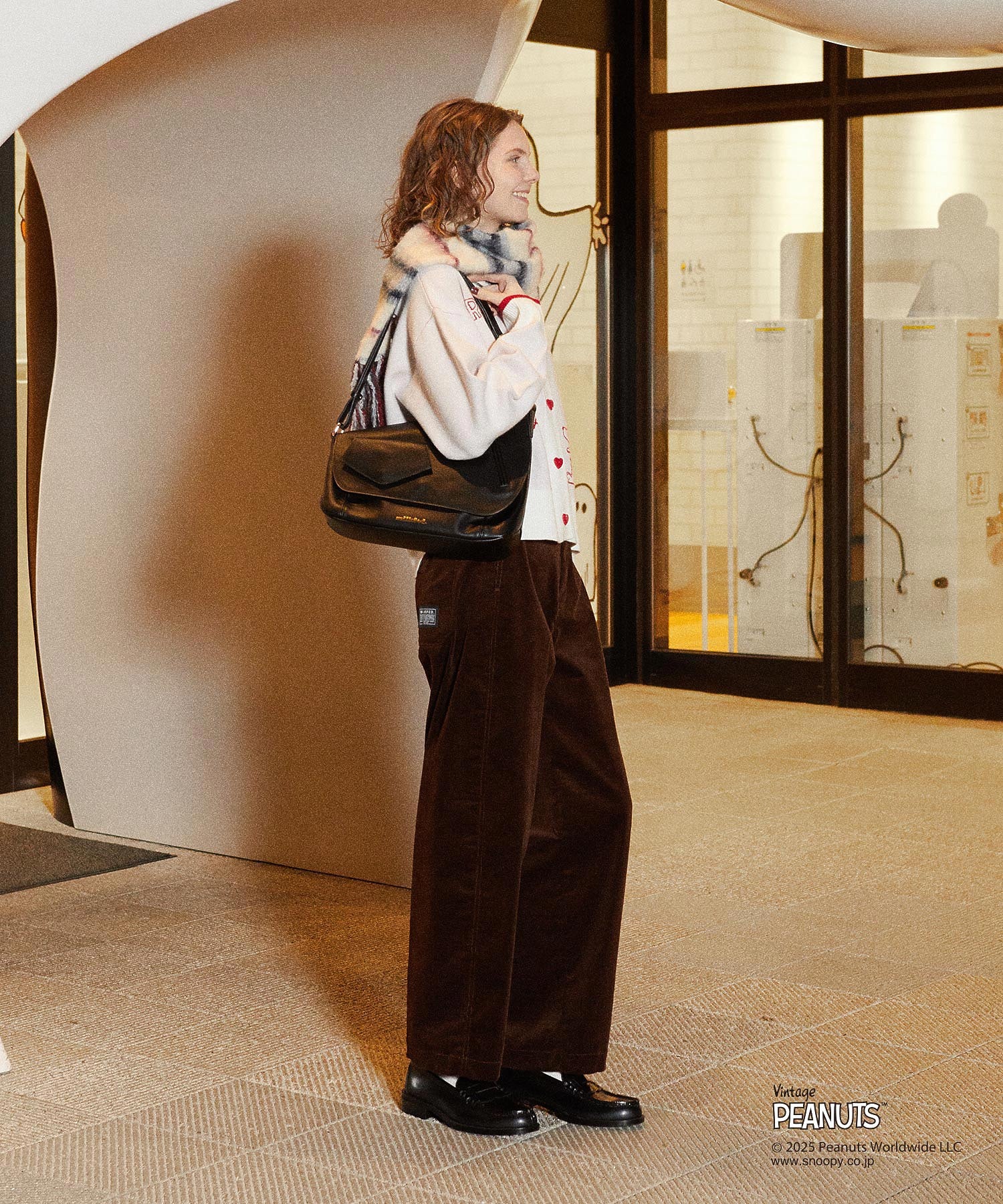 MILKFED. × PEANUTS KNIT CARDIGAN