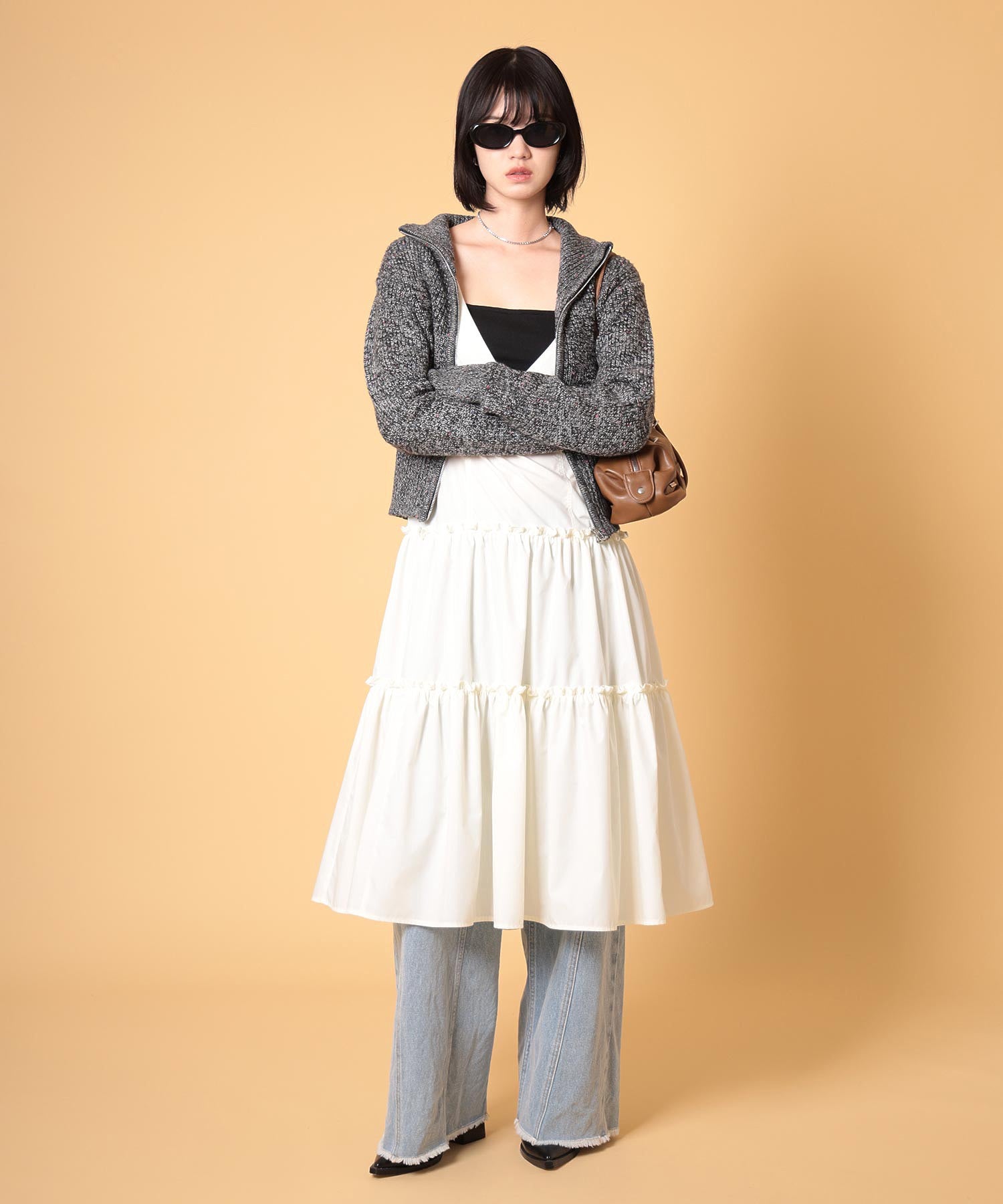 ネップジップアップセーター