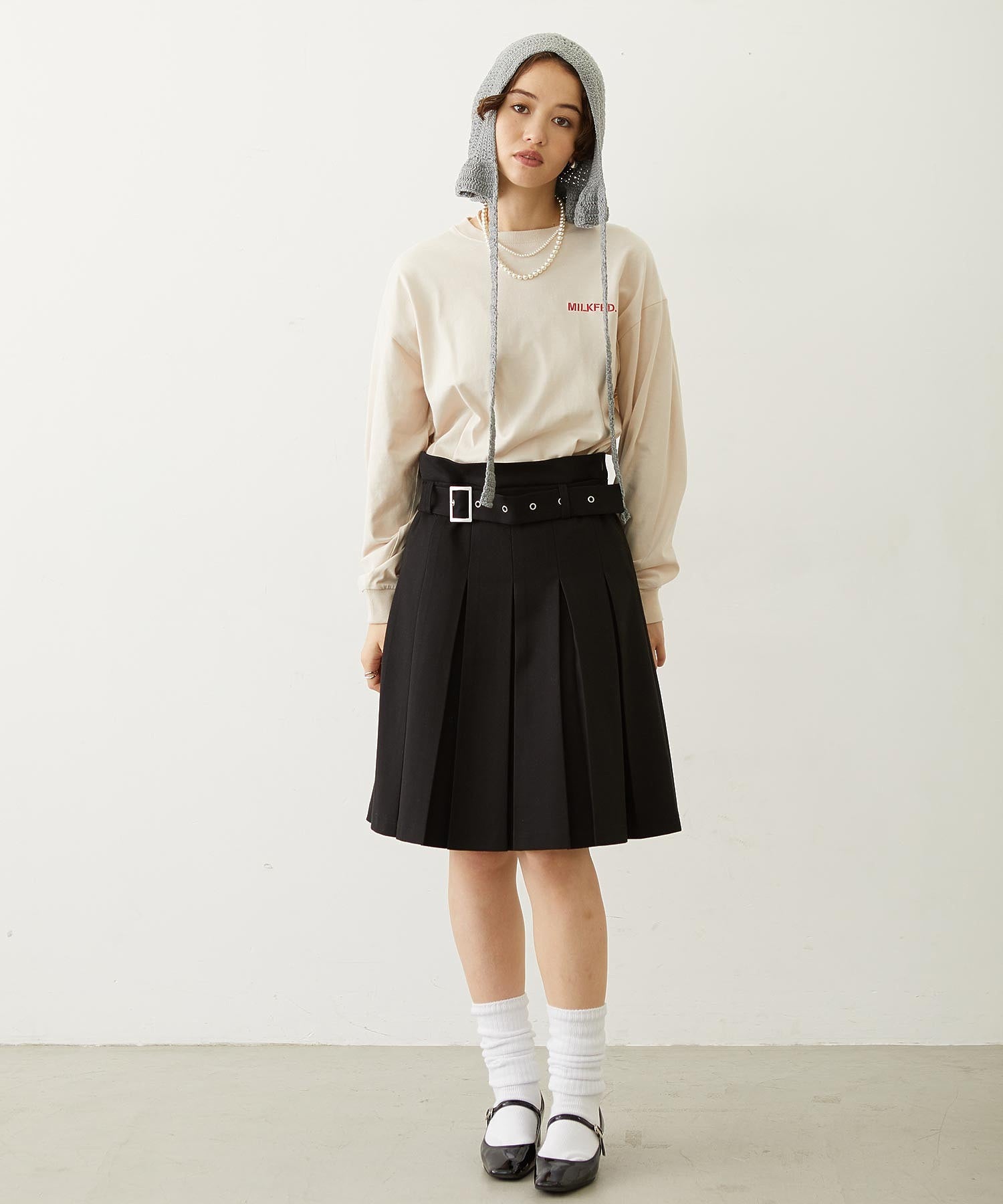 FRILL KNIT BONNET