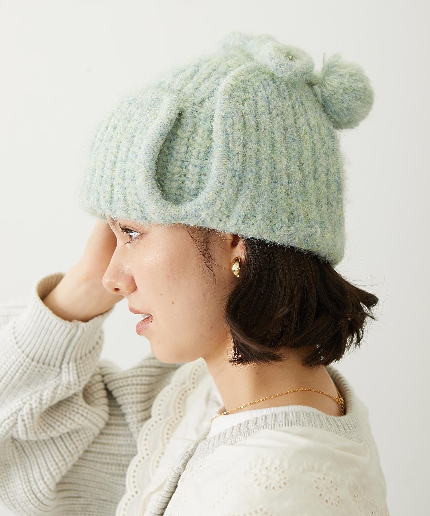 EAR FLAP KNIT CAP
