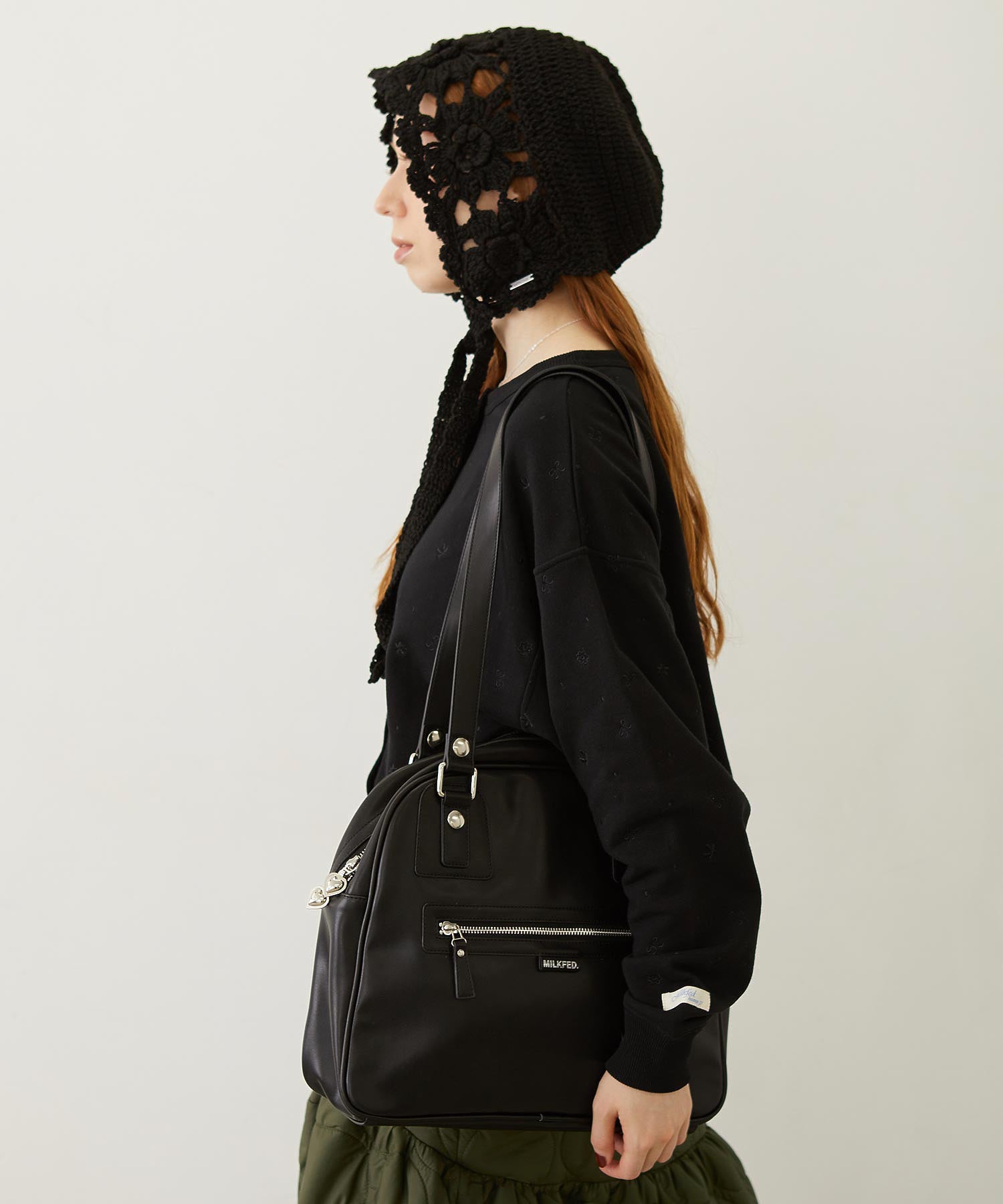 HEART CHARM BOSTON BAG