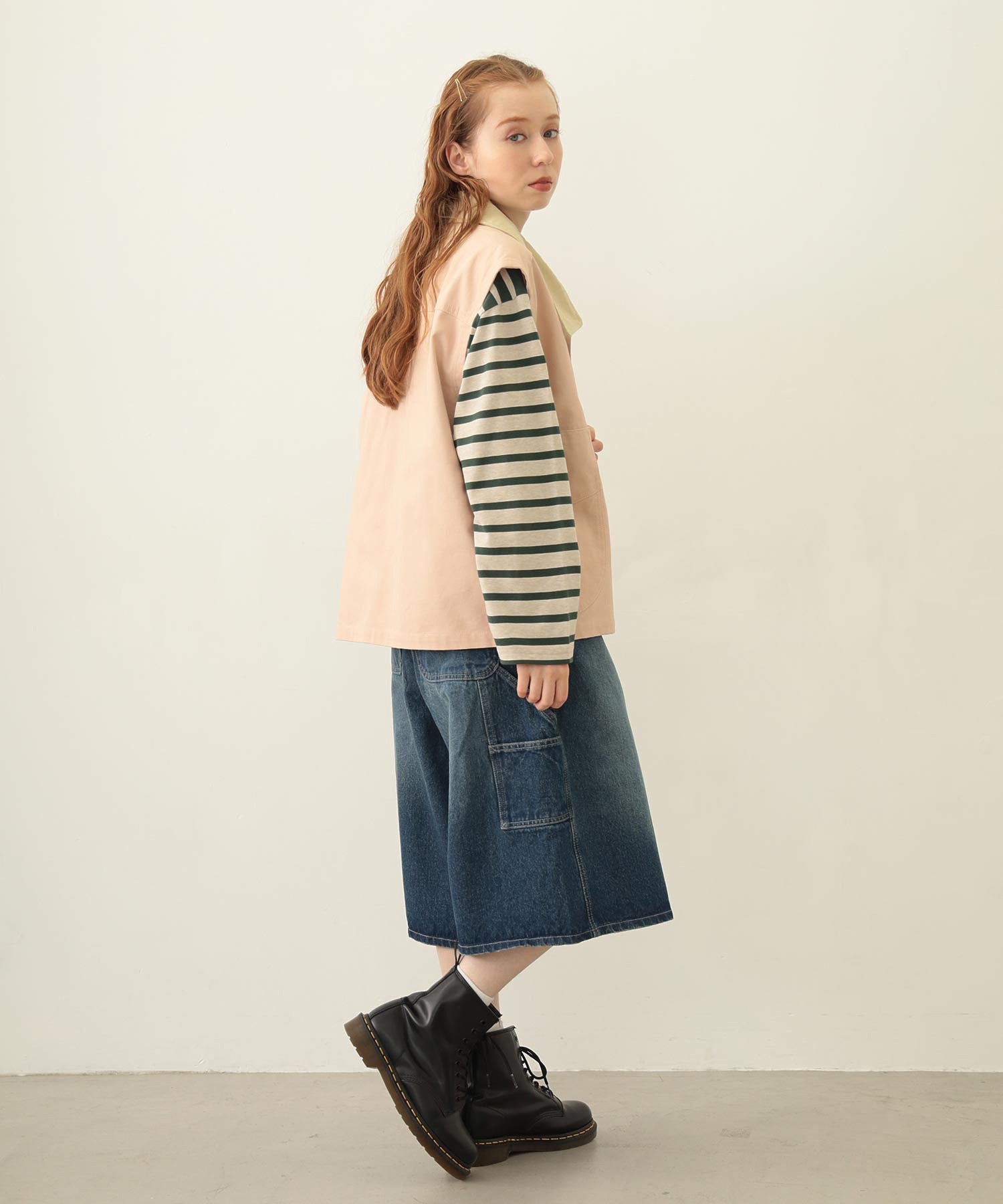 DEFORMED COLLAR DUCK VEST