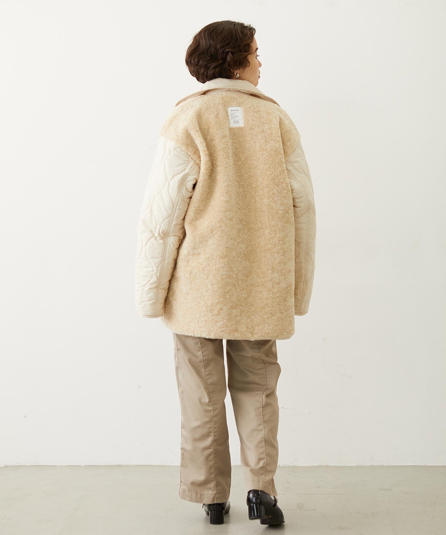 REVERSIBLE QUILTED LOGO LONG COAT