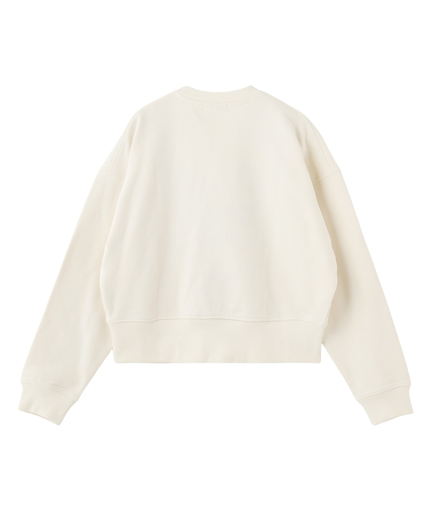 STITCHED HEART LOGO SHORT CREW SWEAT