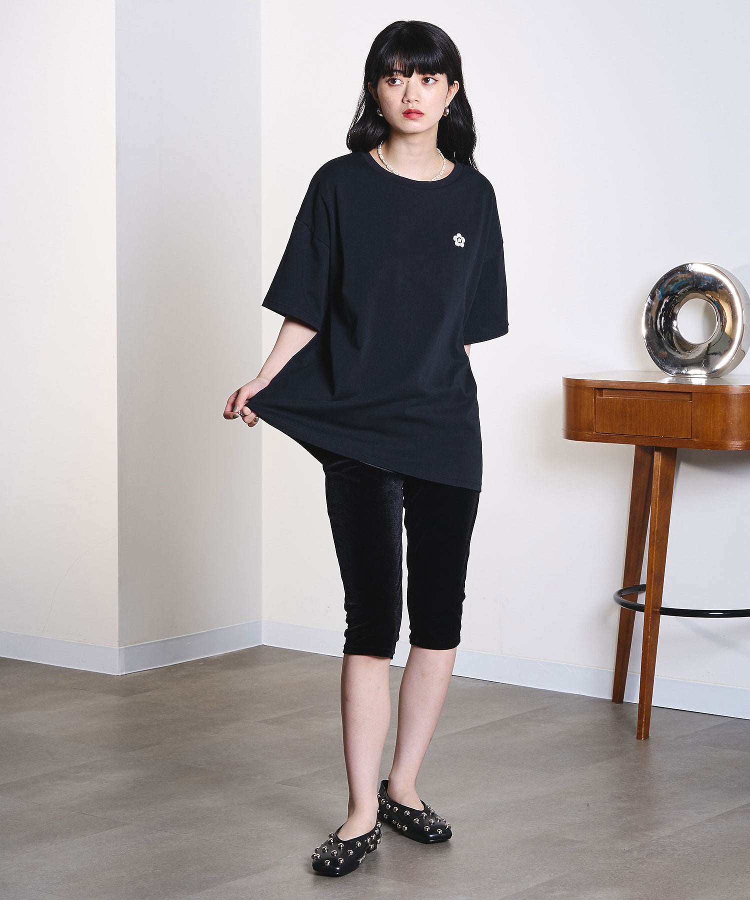 model:163cm 着用サイズ:L