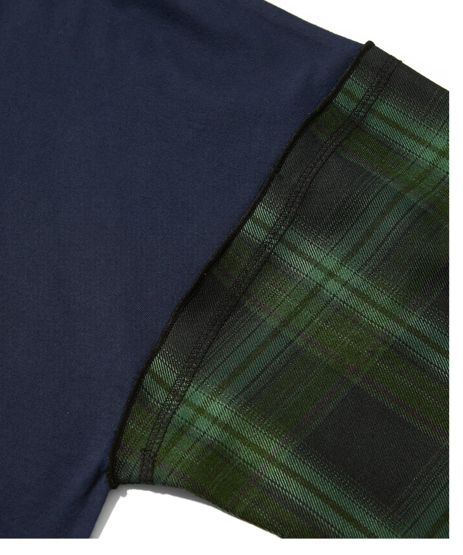 PLAID SLEEVES L/S TOP