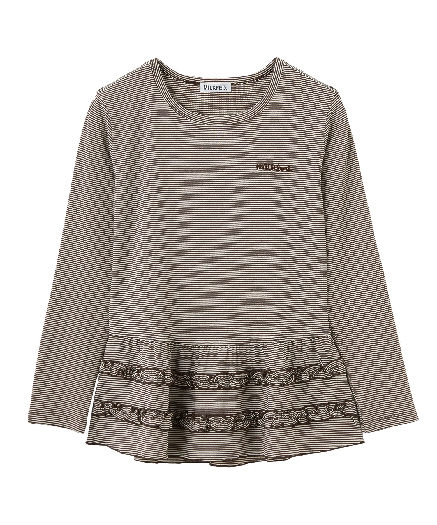 RUFFLE HEM L/S TOP