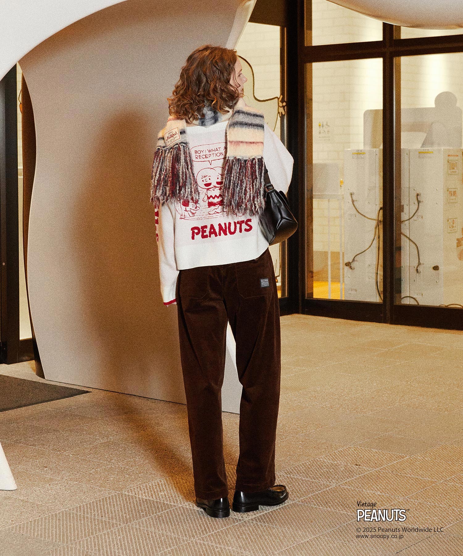 MILKFED. × PEANUTS KNIT CARDIGAN