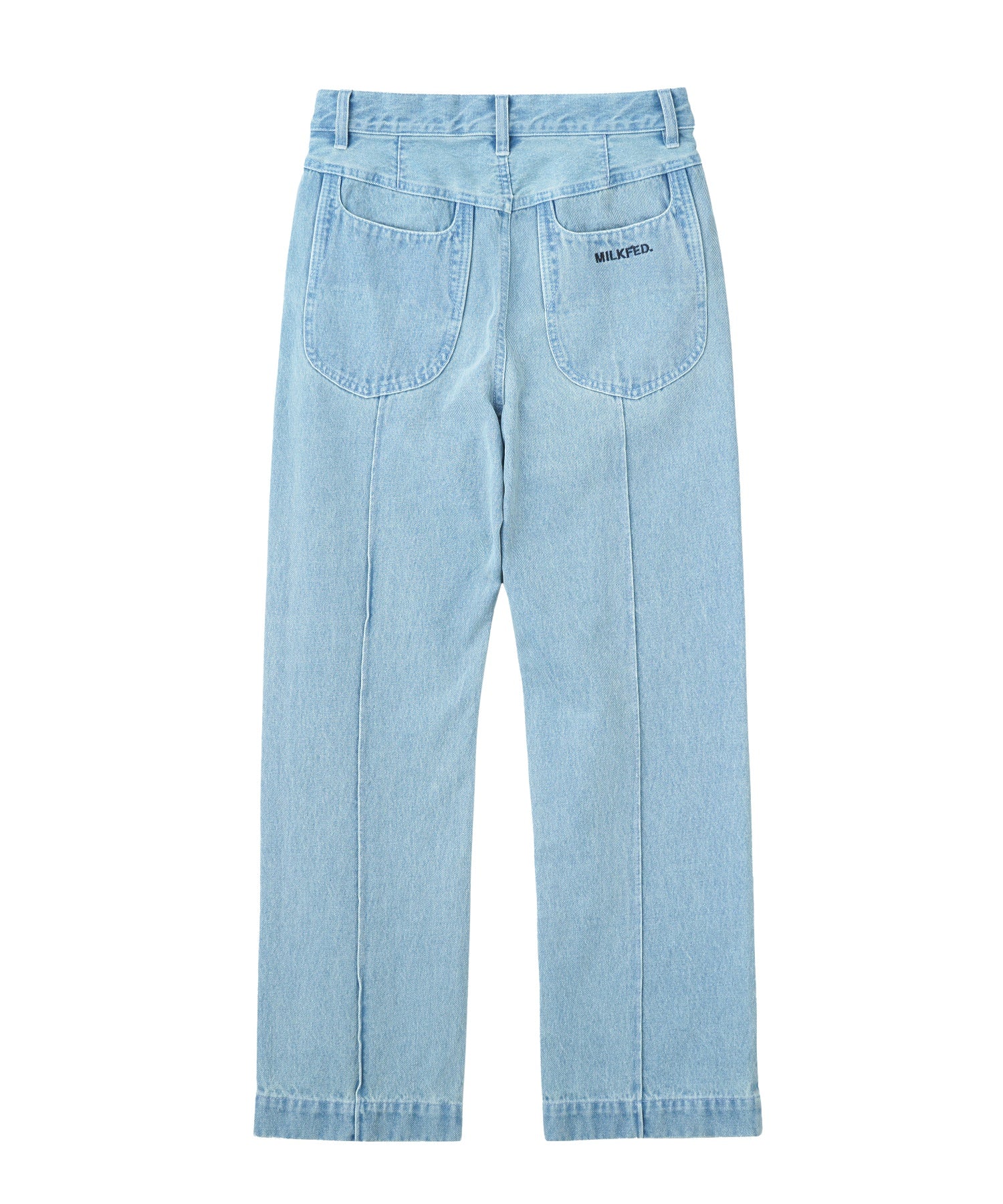 CENTER PLEAT DETAIL DENIM PANTS
