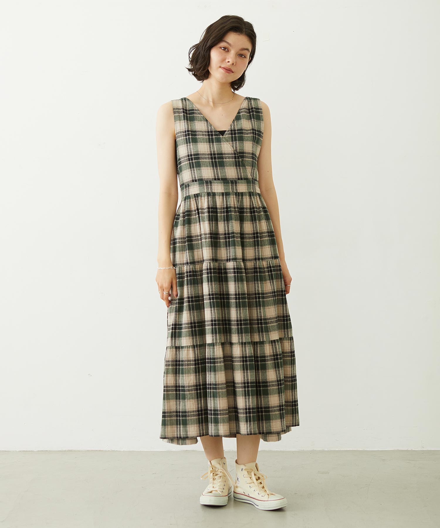 APRON TIERED DRESS