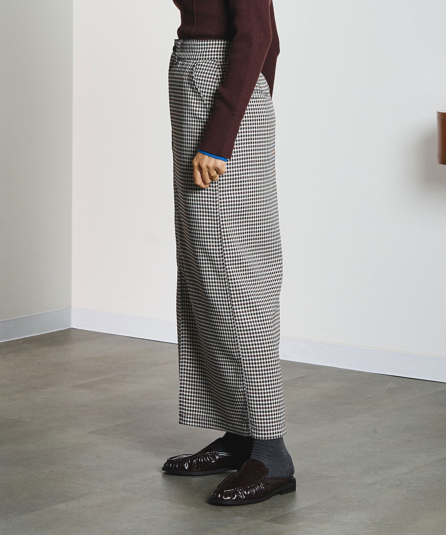 CREOLME/CHECK PENCIL SKIRT