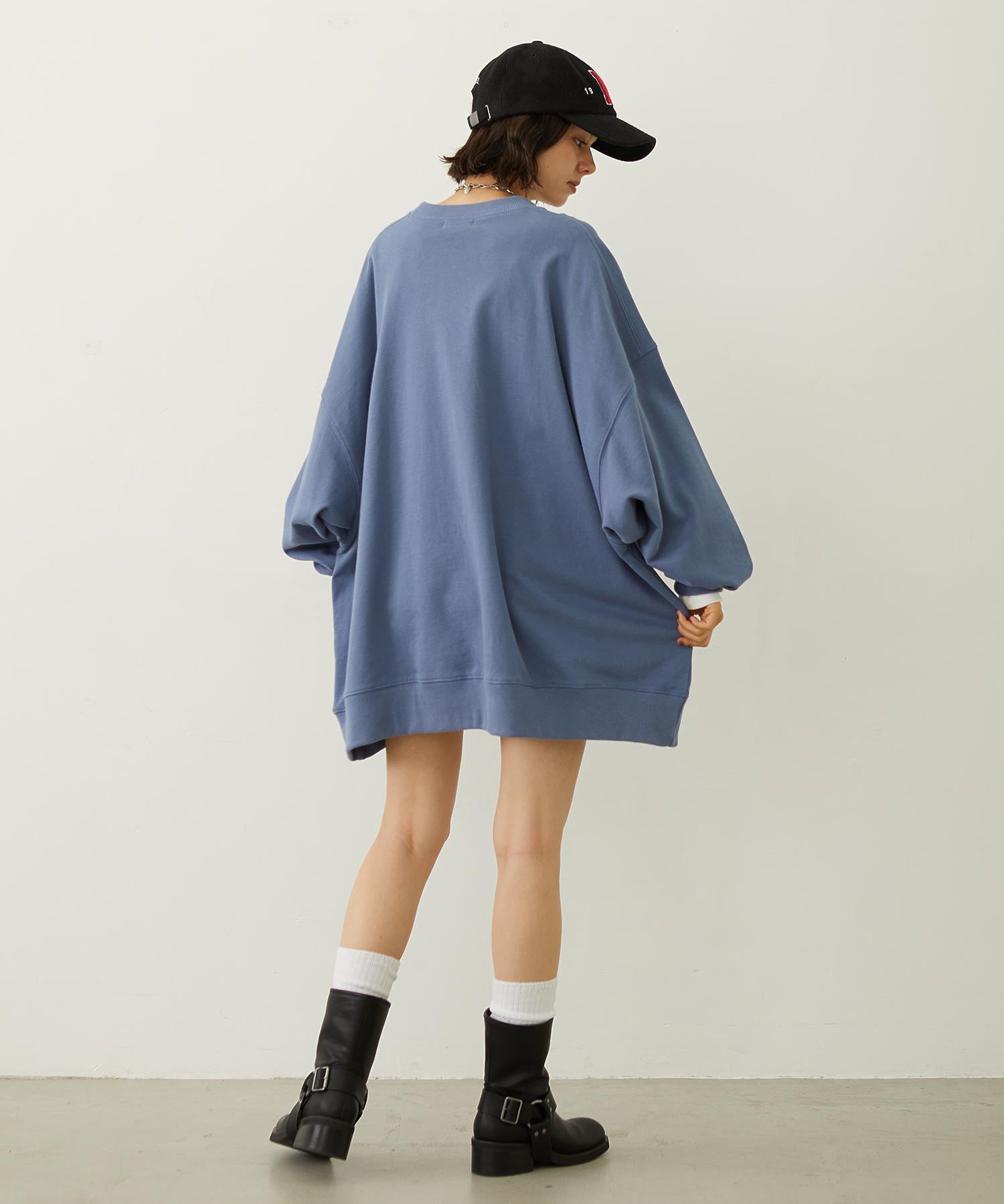 STENCIL AND BAR LOGO BIG SWEAT TOP