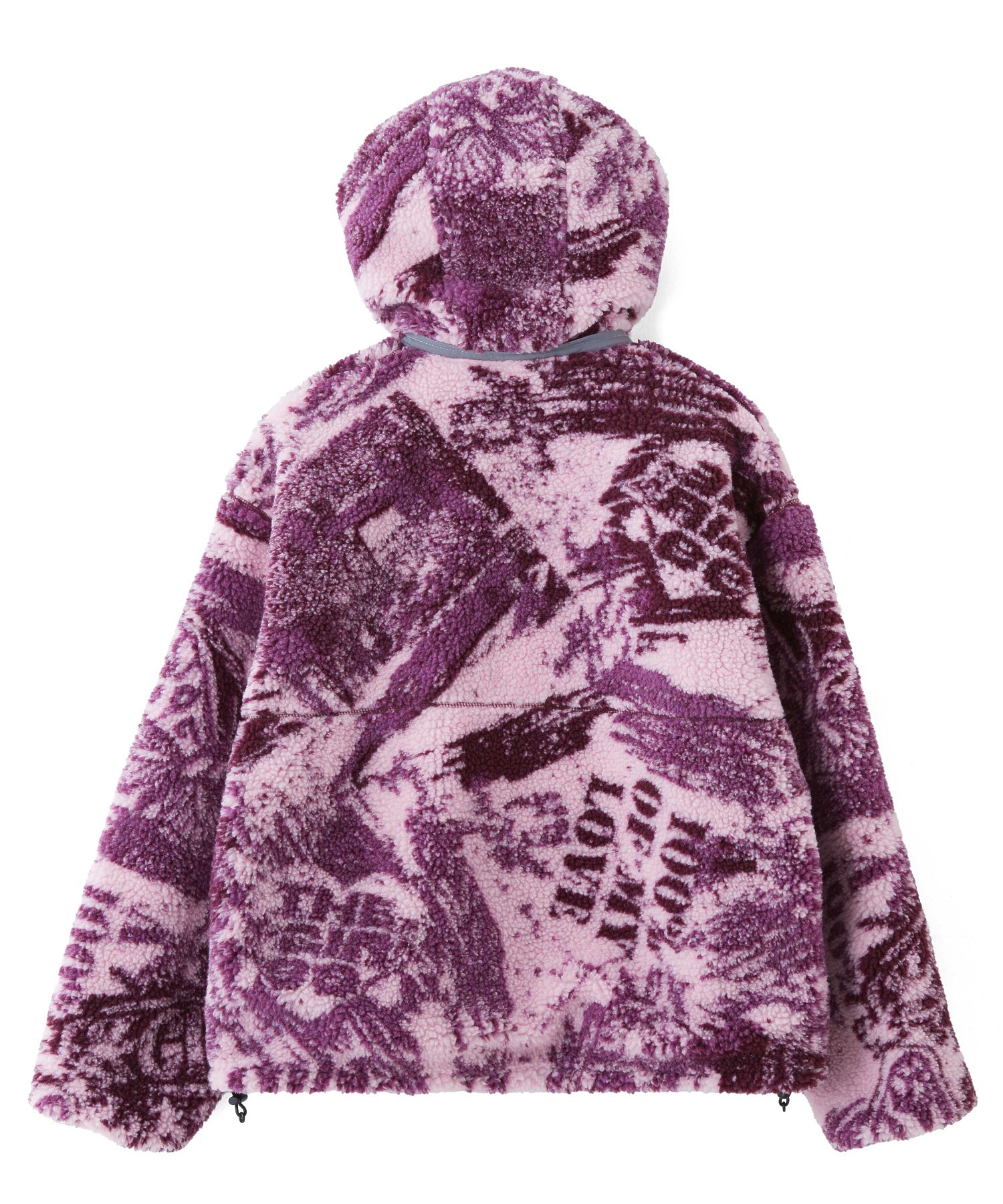 BRUSHED COLLAGE GRAPHIC REVERSIBLE BOA BLOUSON