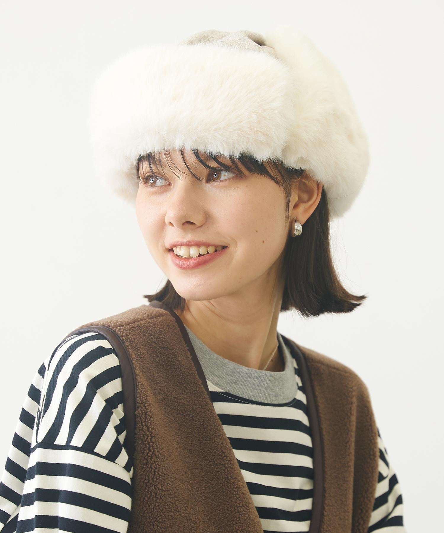 FAUX FUR FLIGHT HAT