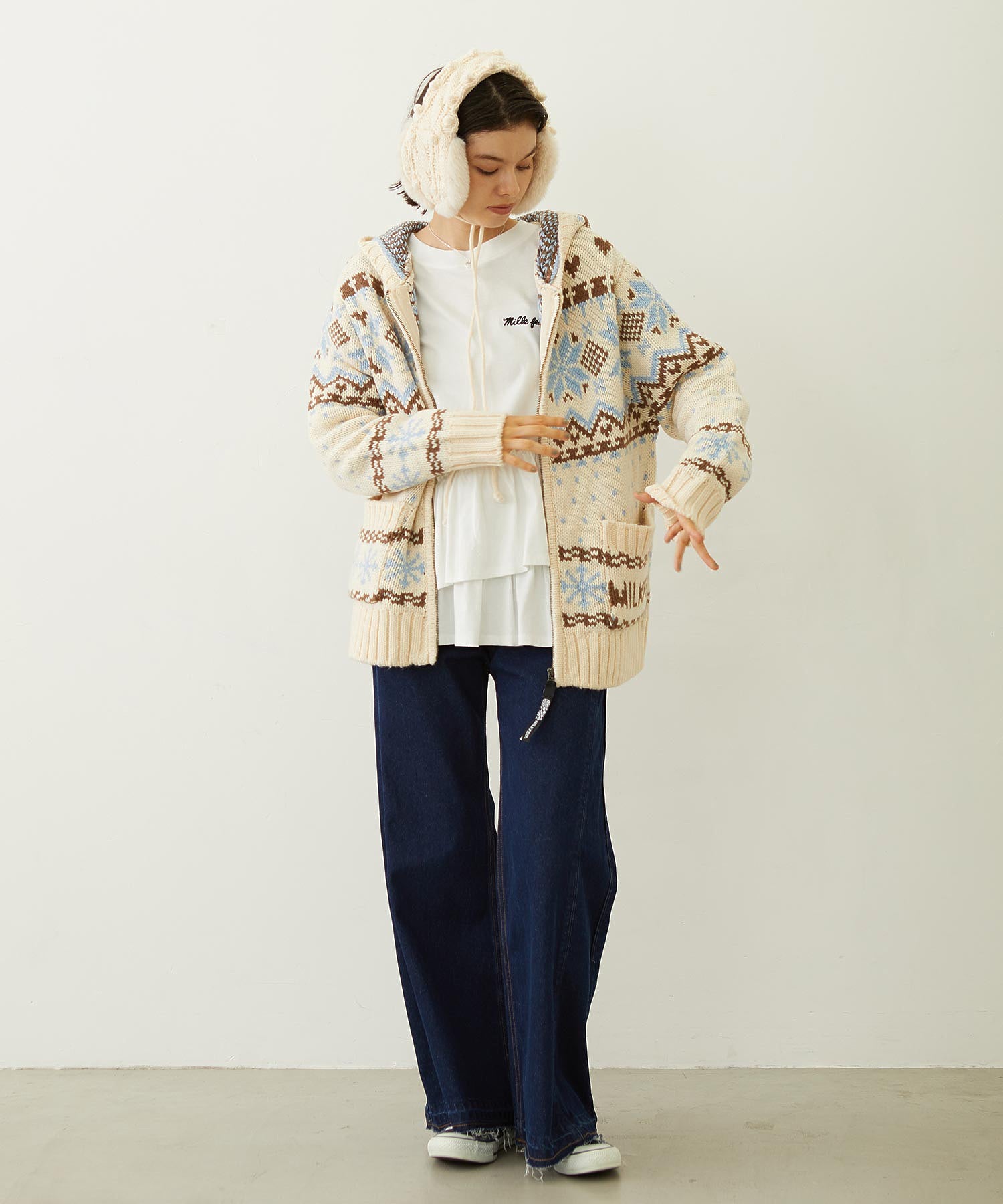 FLARED DENIM PANTS