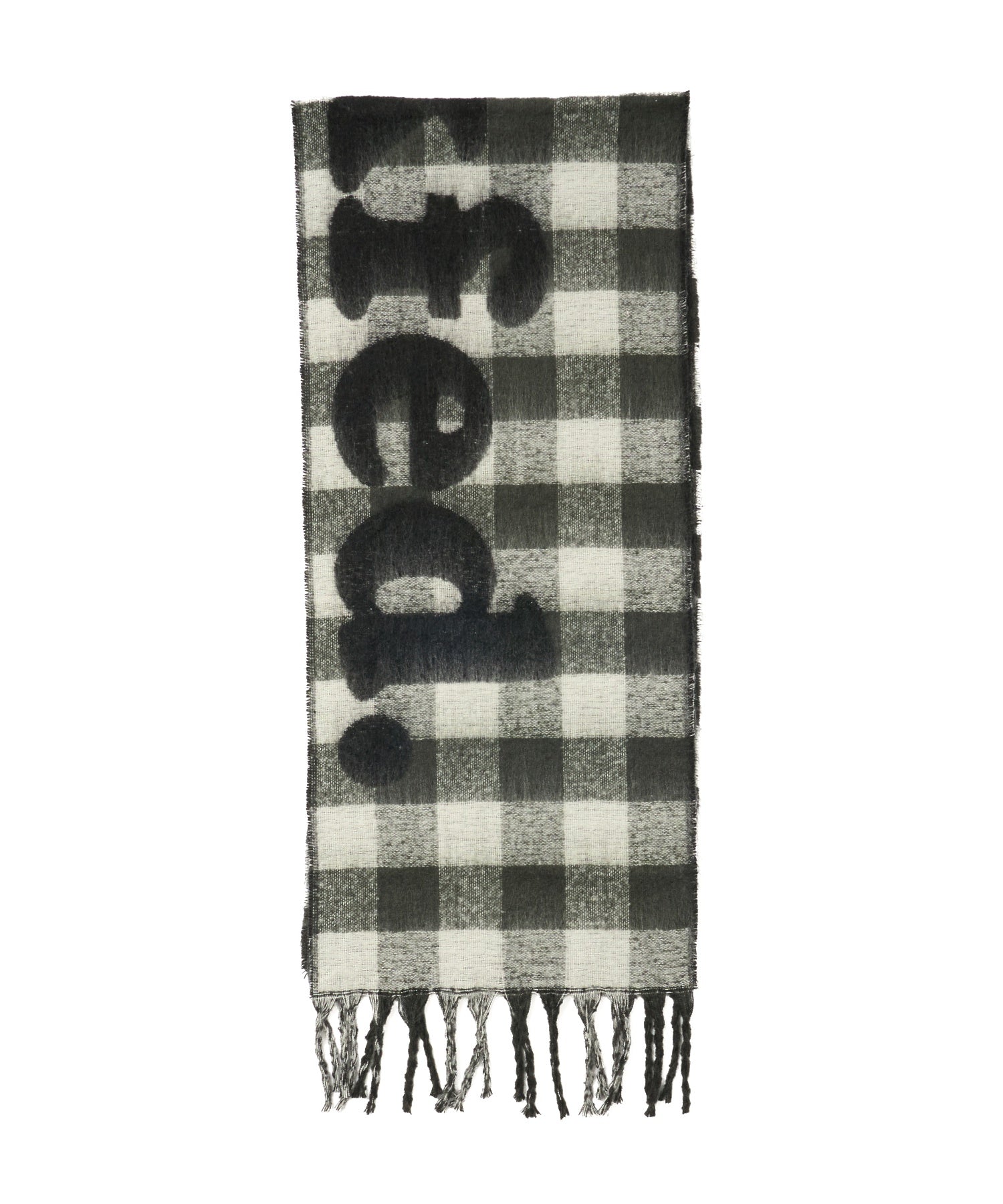 GINGHAM CHECK LOGO STOLE